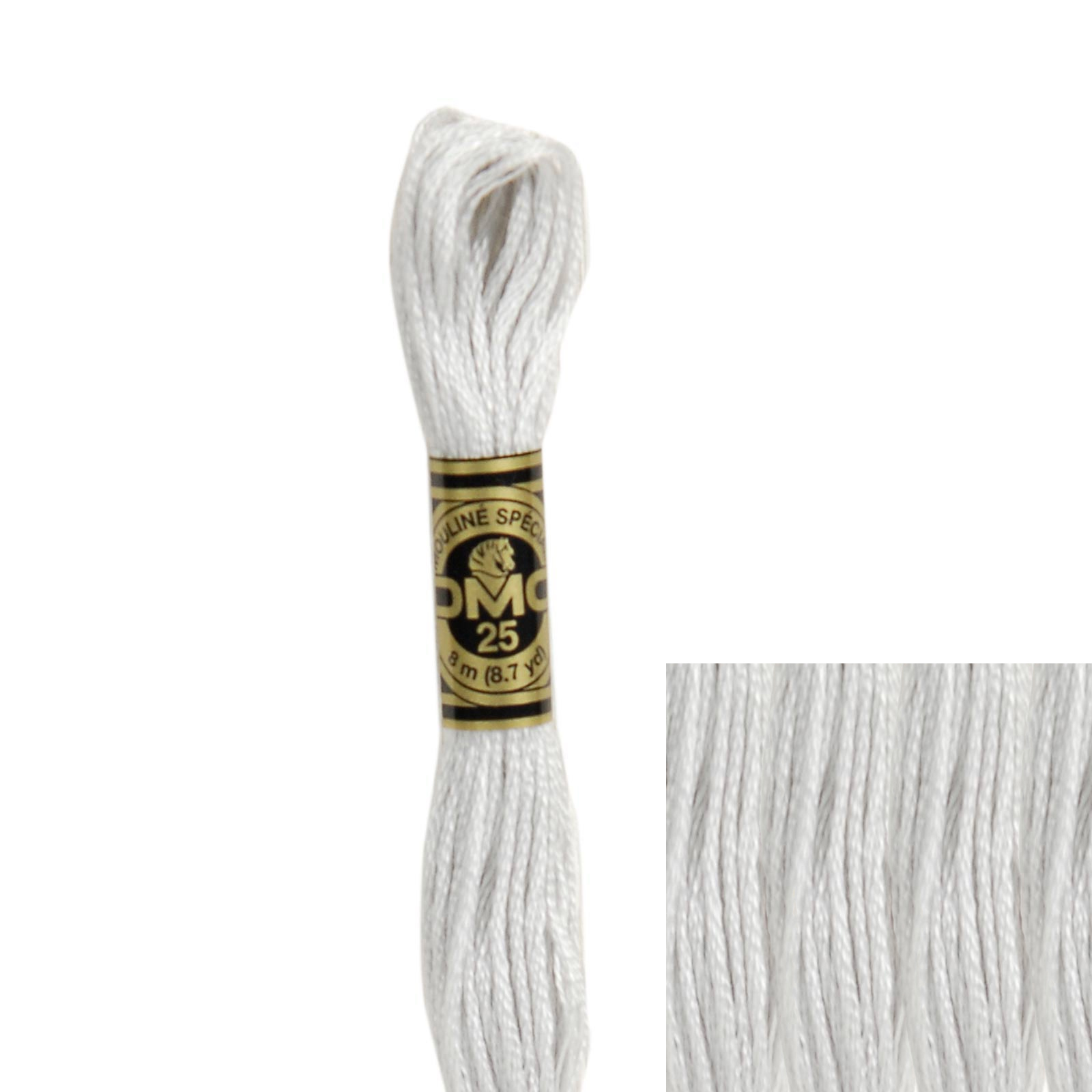 embroidery cotton mouliné spécial dmc - 01 - 8mt | 1pc