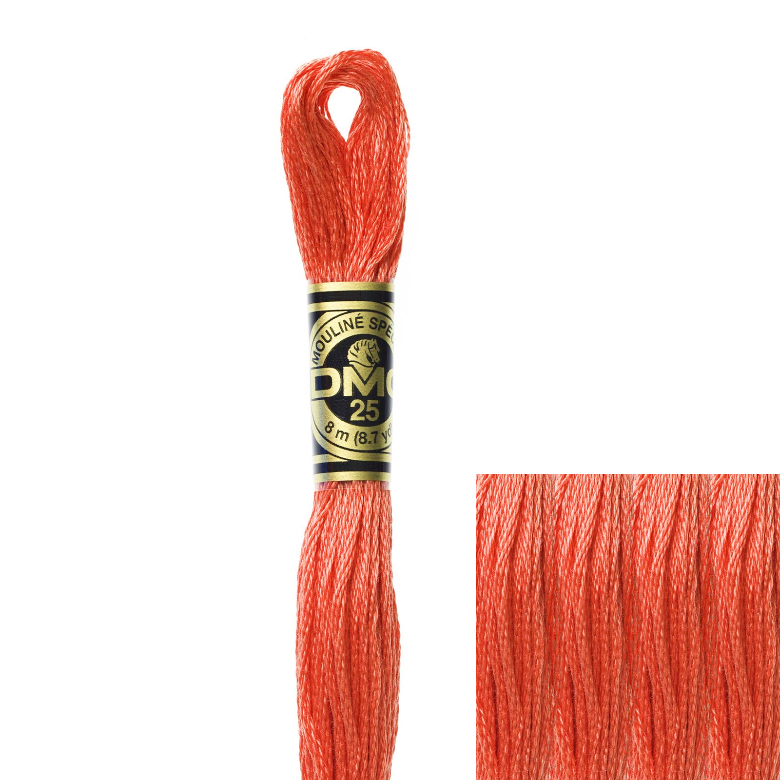 embroidery cotton mouliné spécial dmc - 351 - 8mt | 1pc