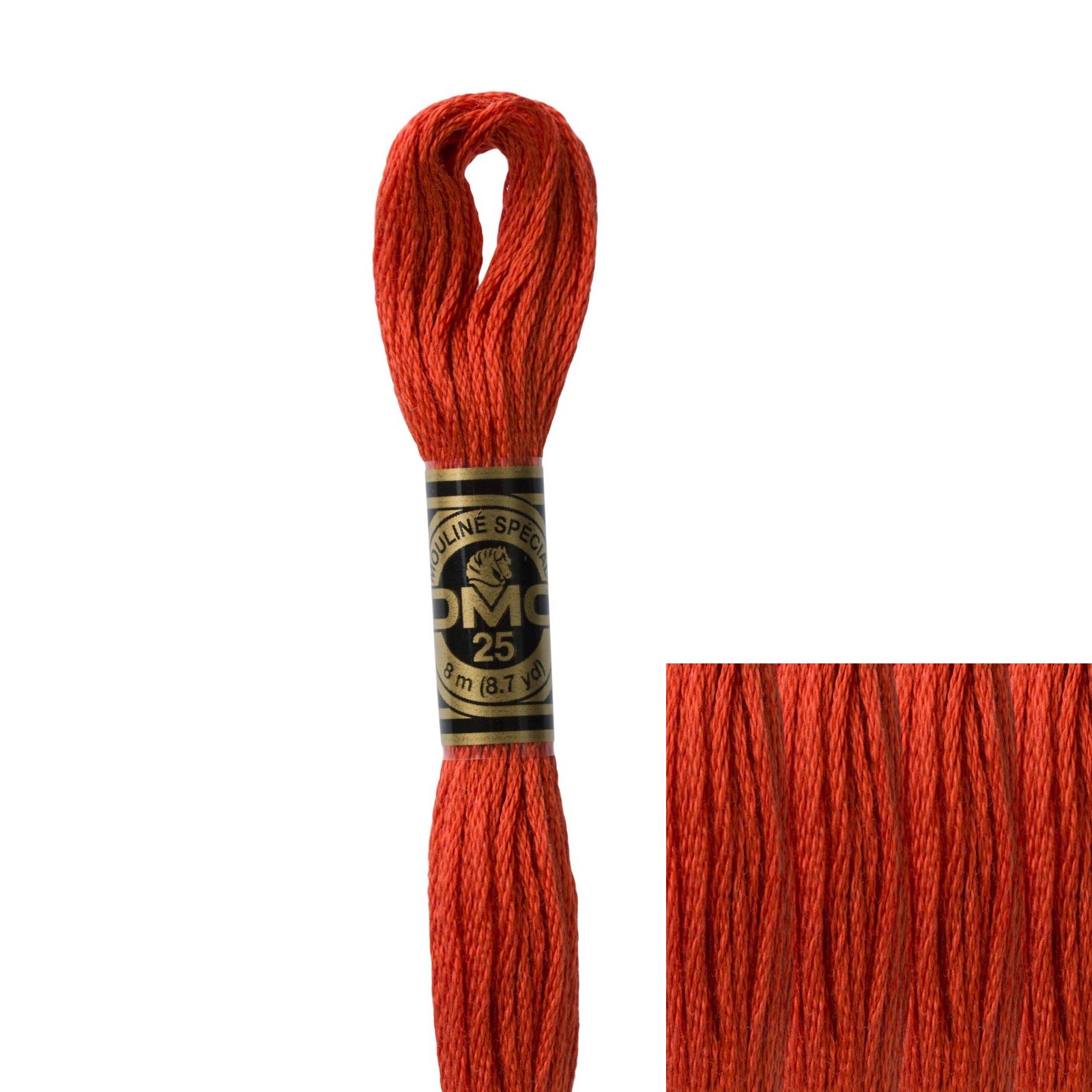embroidery cotton mouliné spécial dmc - 900 - 8mt | 1pc
