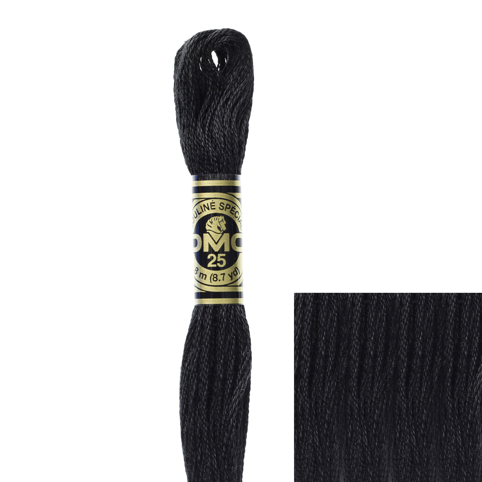 embroidery cotton mouliné spécial dmc - 310 - 8mt | 1pc