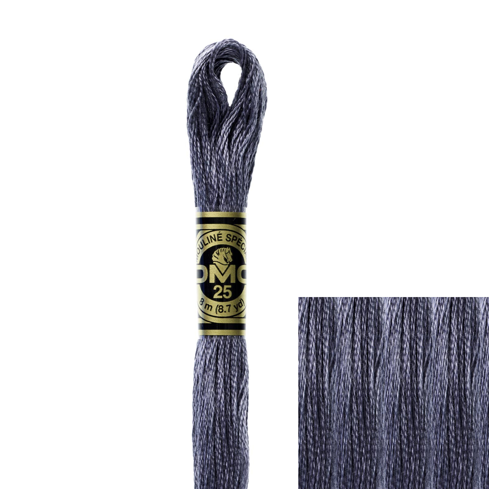 embroidery cotton mouliné spécial dmc - 317 - 8mt | 1pc