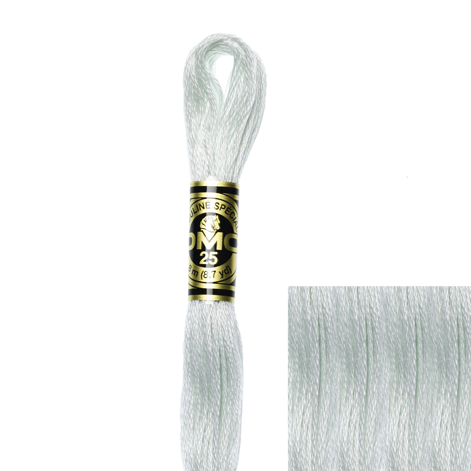 DMC - Filo Mouliné 100% Cotone 6 Capi - Colore Grigio Acciaio Chiaro - Matassa Da 8m Per Ricamo E Punto Croce