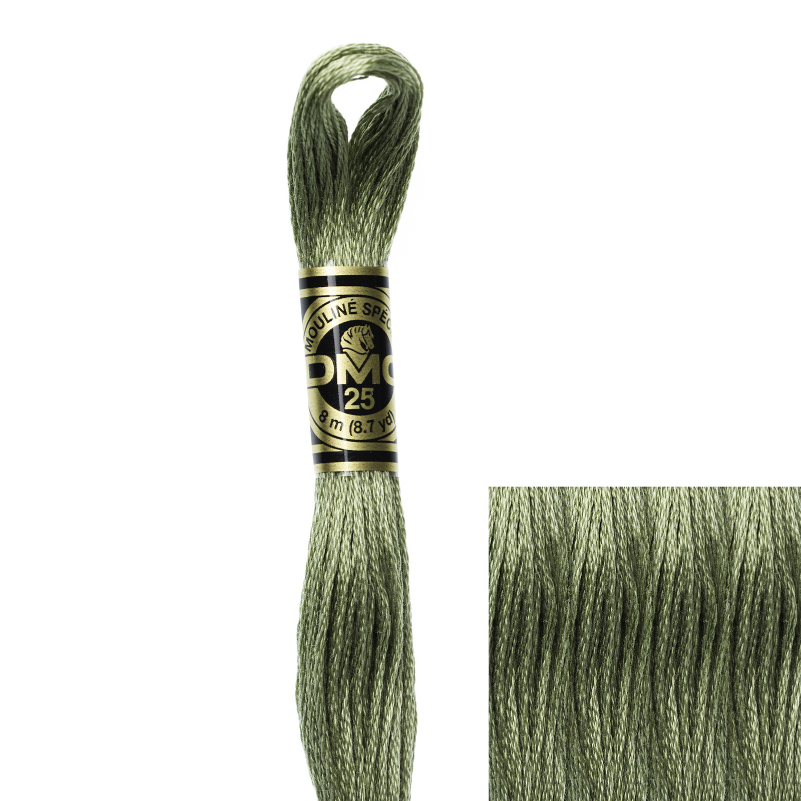 embroidery cotton mouliné spécial dmc - 3052 - 8mt | 1pc