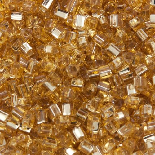 triangle toho seed beads 11/0 - silver-lined light topaz (22) | 10gr