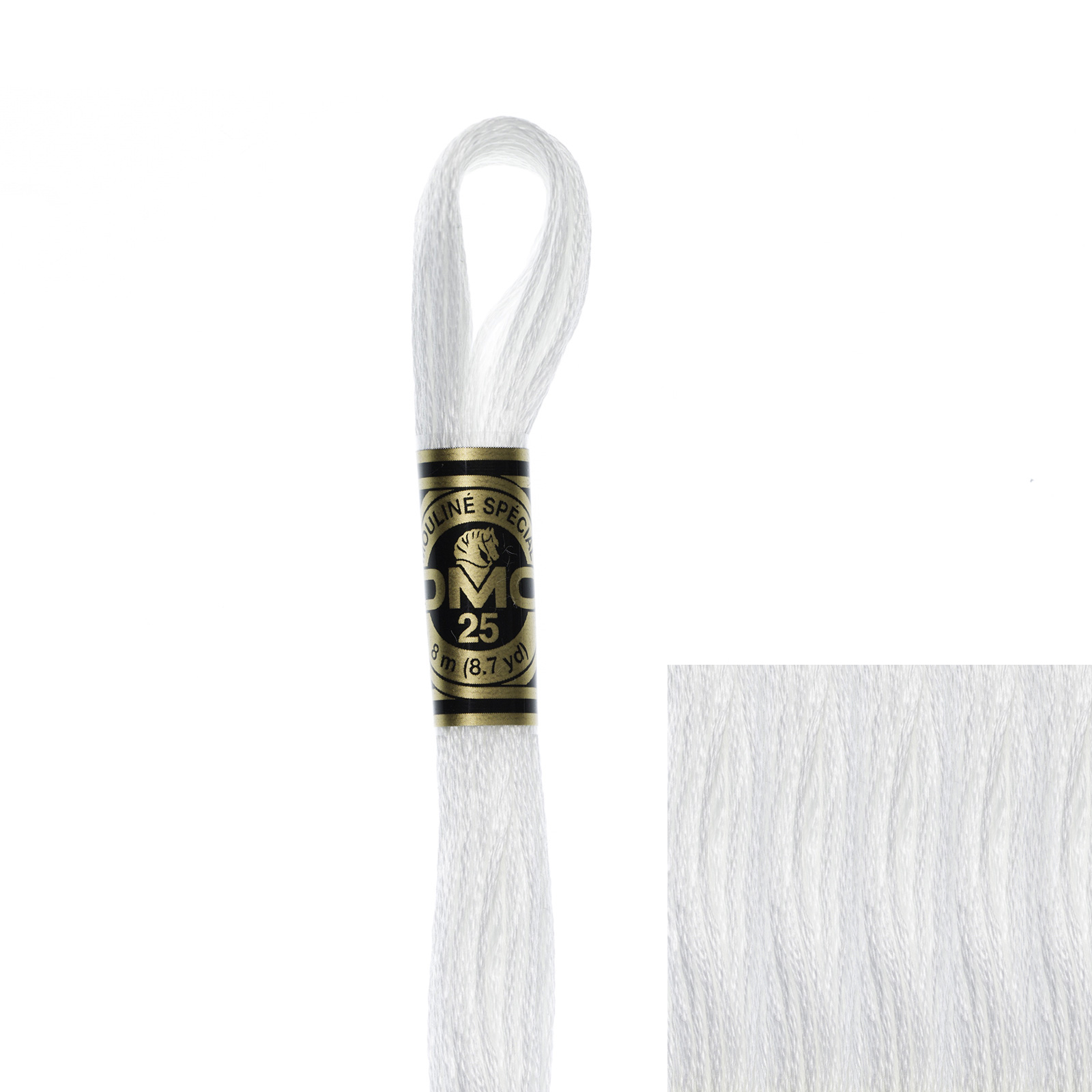 embroidery cotton mouliné spécial dmc - blanc - 8mt | 1pc