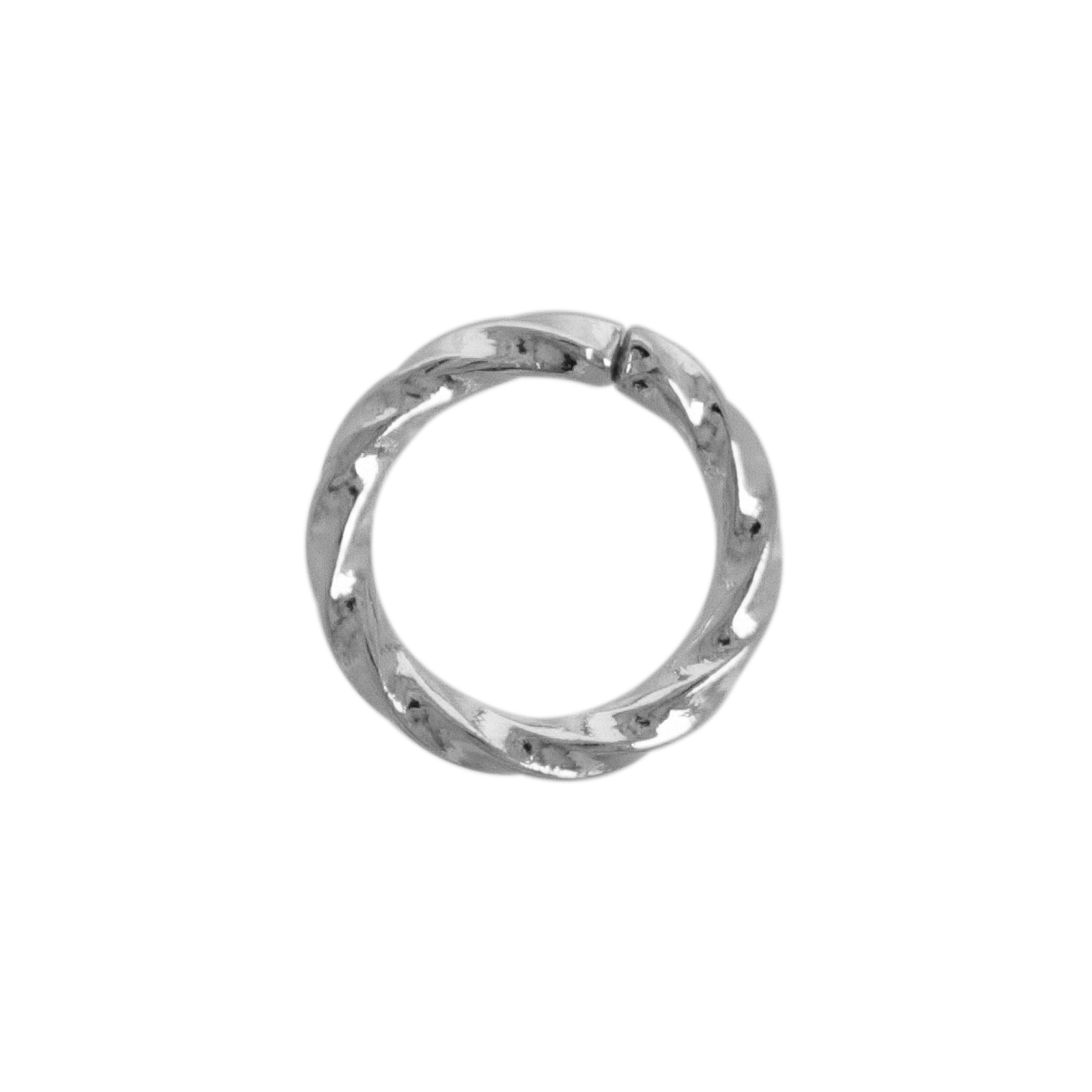 biegeringe rhodium versilbert 8mm - wire 1mm | 72st