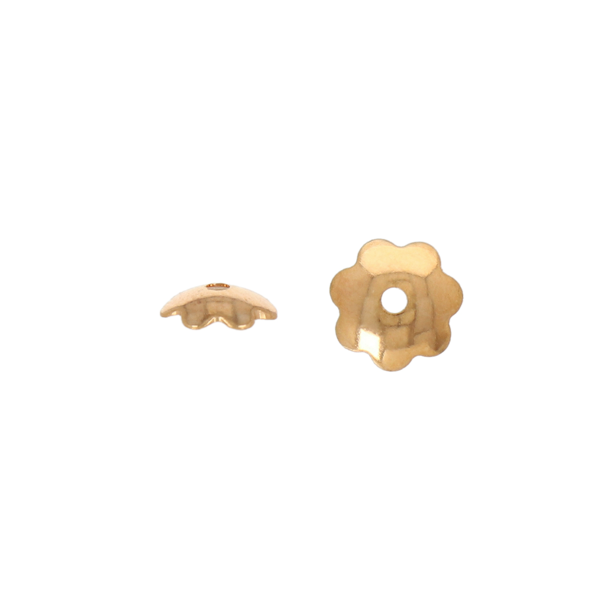 gold plated flower bead cap 6mm | 72pc