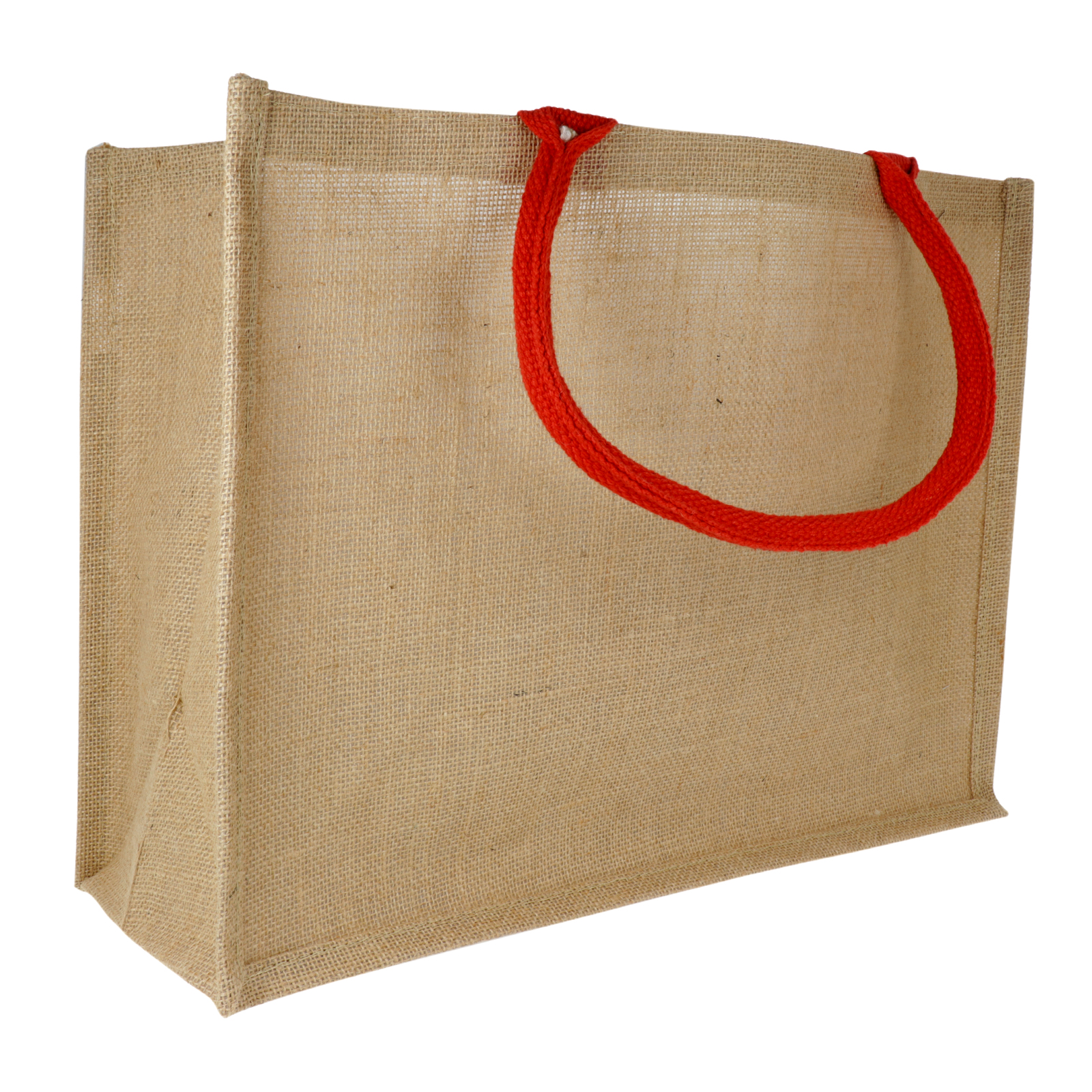 juta bag big size 42x33x19cm - red handle | 1pc