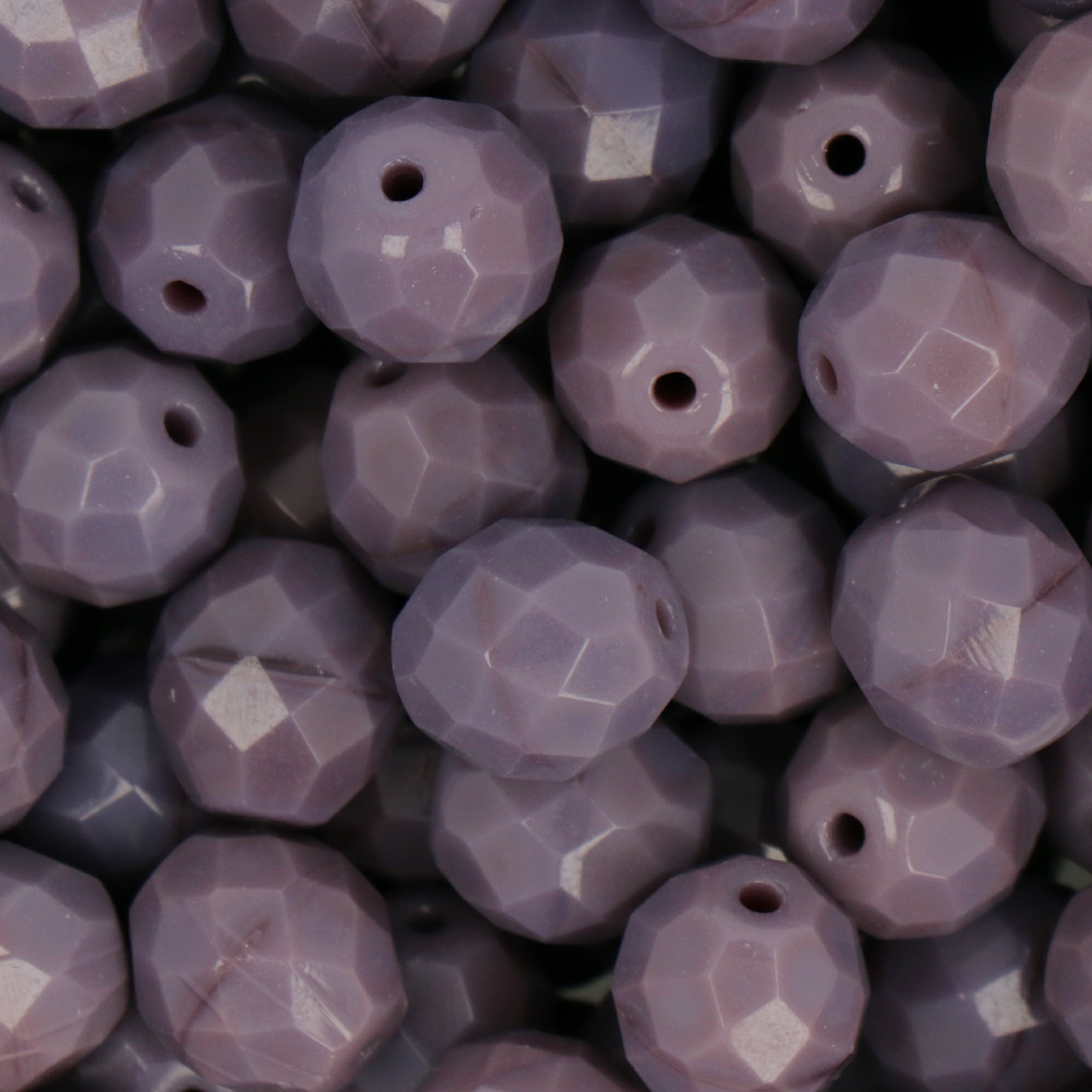 böhmische glasschliffperlen opaque purple 10mm | 10st