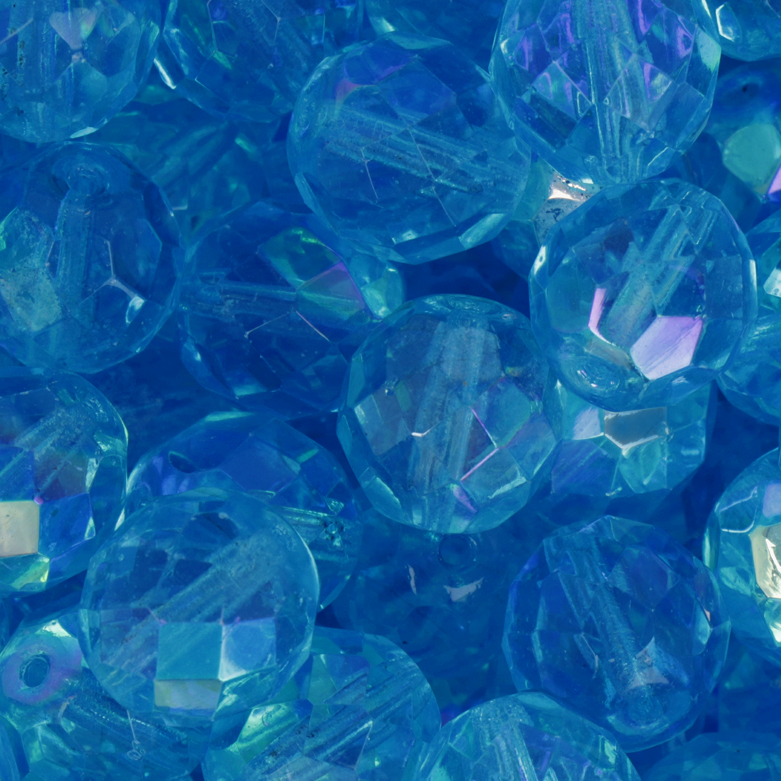 böhmische glasschliffperlen aquamarine ab 12mm | 5st