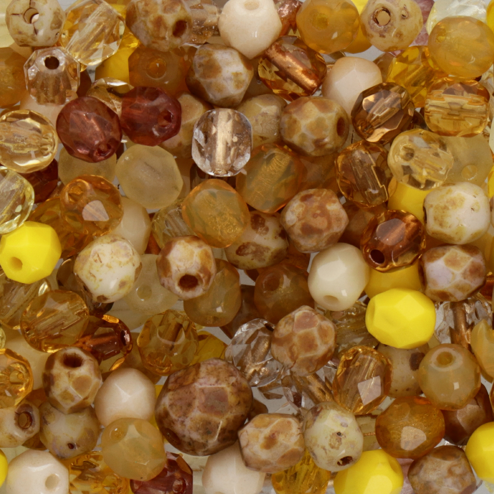 böhmische glasschliffperlen sand mix 4mm | 50st