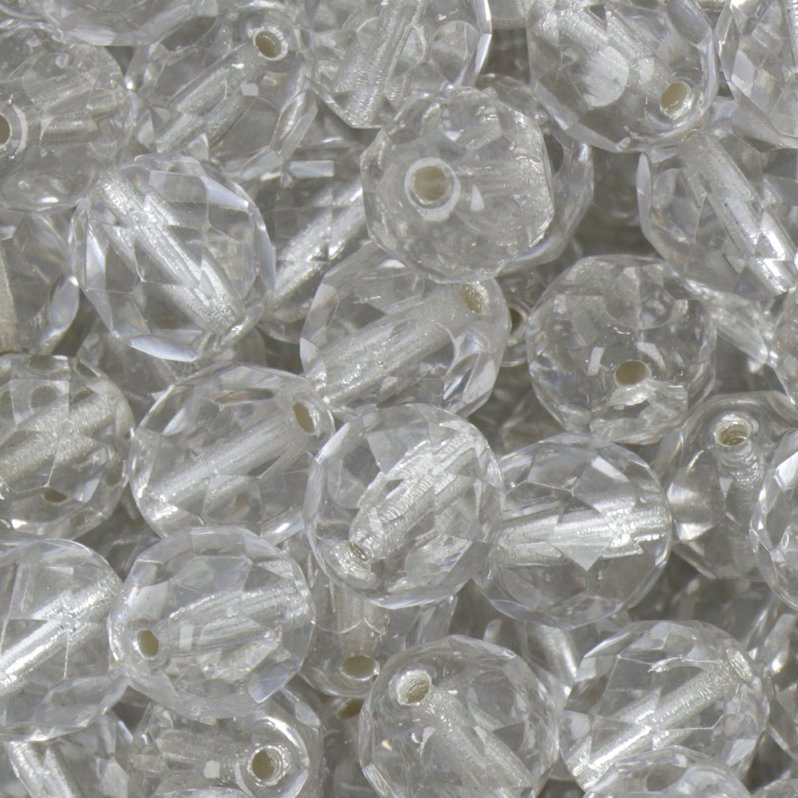 böhmische glasschliffperlen crystal silver lined 8mm | 25st
