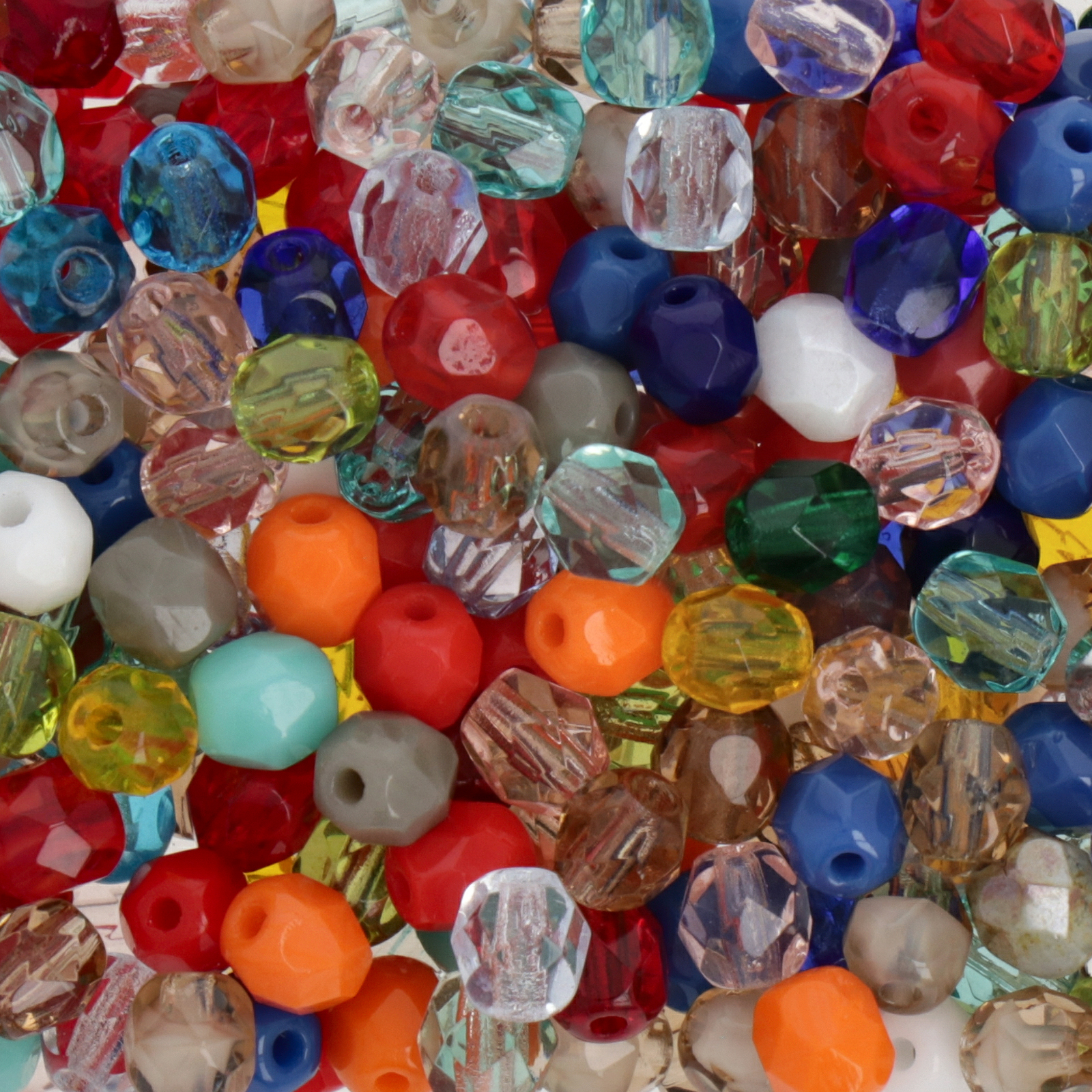 böhmische glasschliffperlen harlequin mix 4mm | 50st