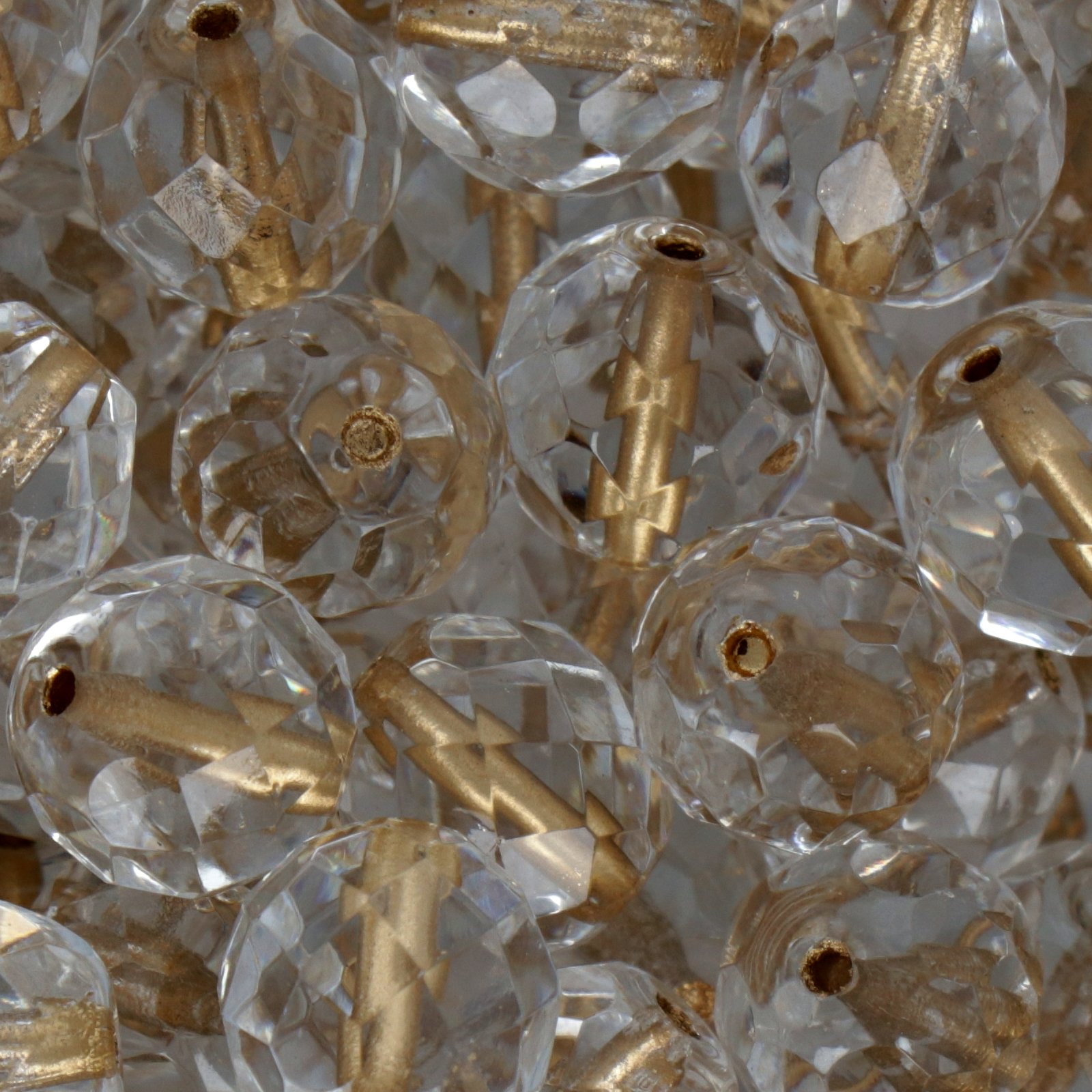 Perles Facettes De Bohème Preciosa - Diamètre 10 Mm - Couleur Bronze Or - Lot De 10 Perles Neuves