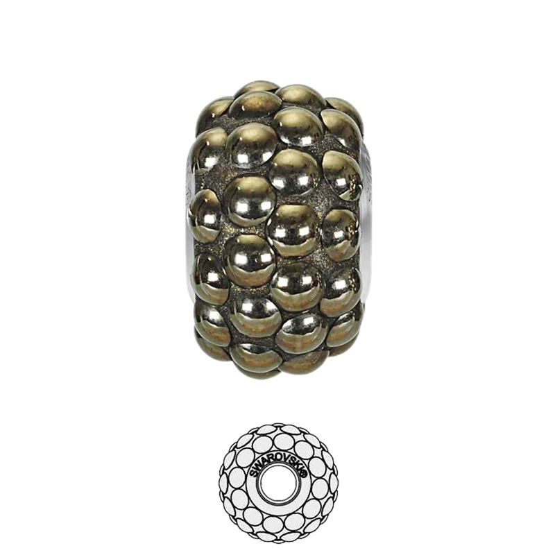 becharmed pave' cabochon (180501) crystal metallic light gold 15,5mm | 1st