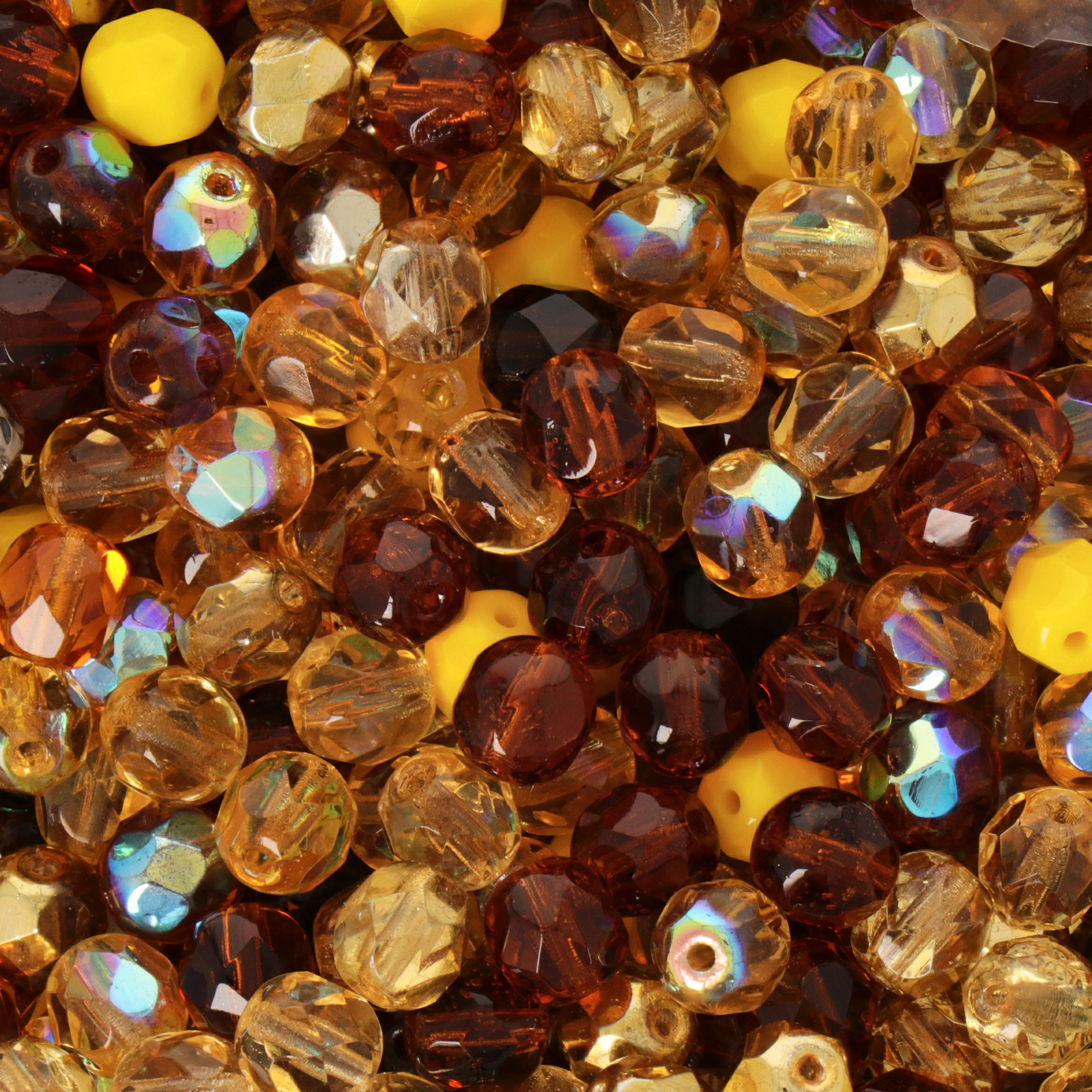 böhmische glasschliffperlen sand mix 6mm | 25st