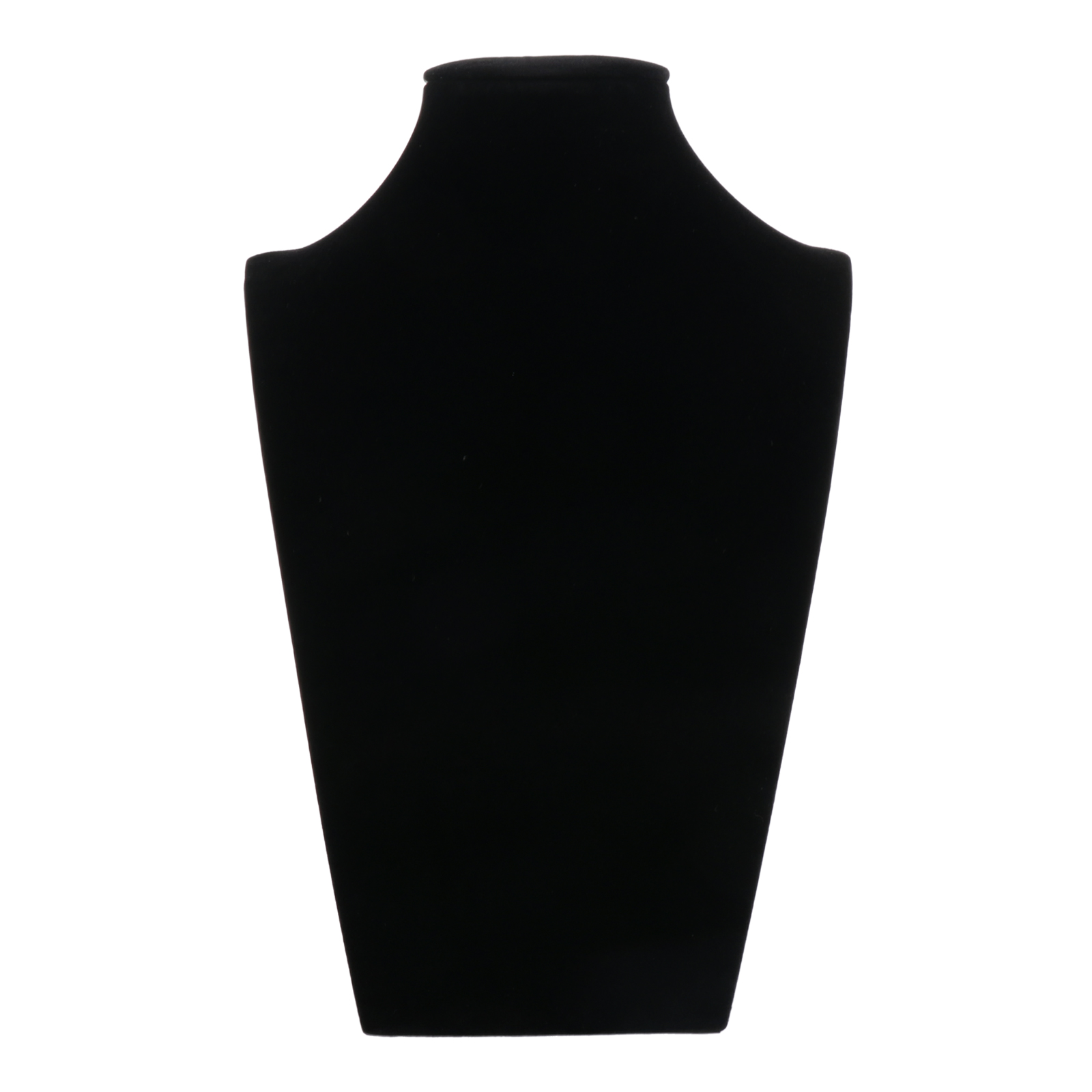 necklace display - black flocked velvet - 25x17cm | 1pc