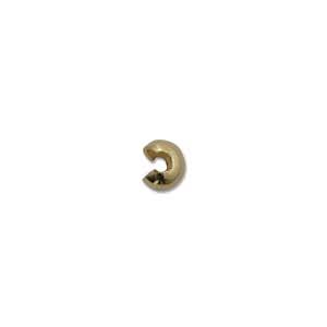 gold plated crimp bead cover 3mm | 72pc