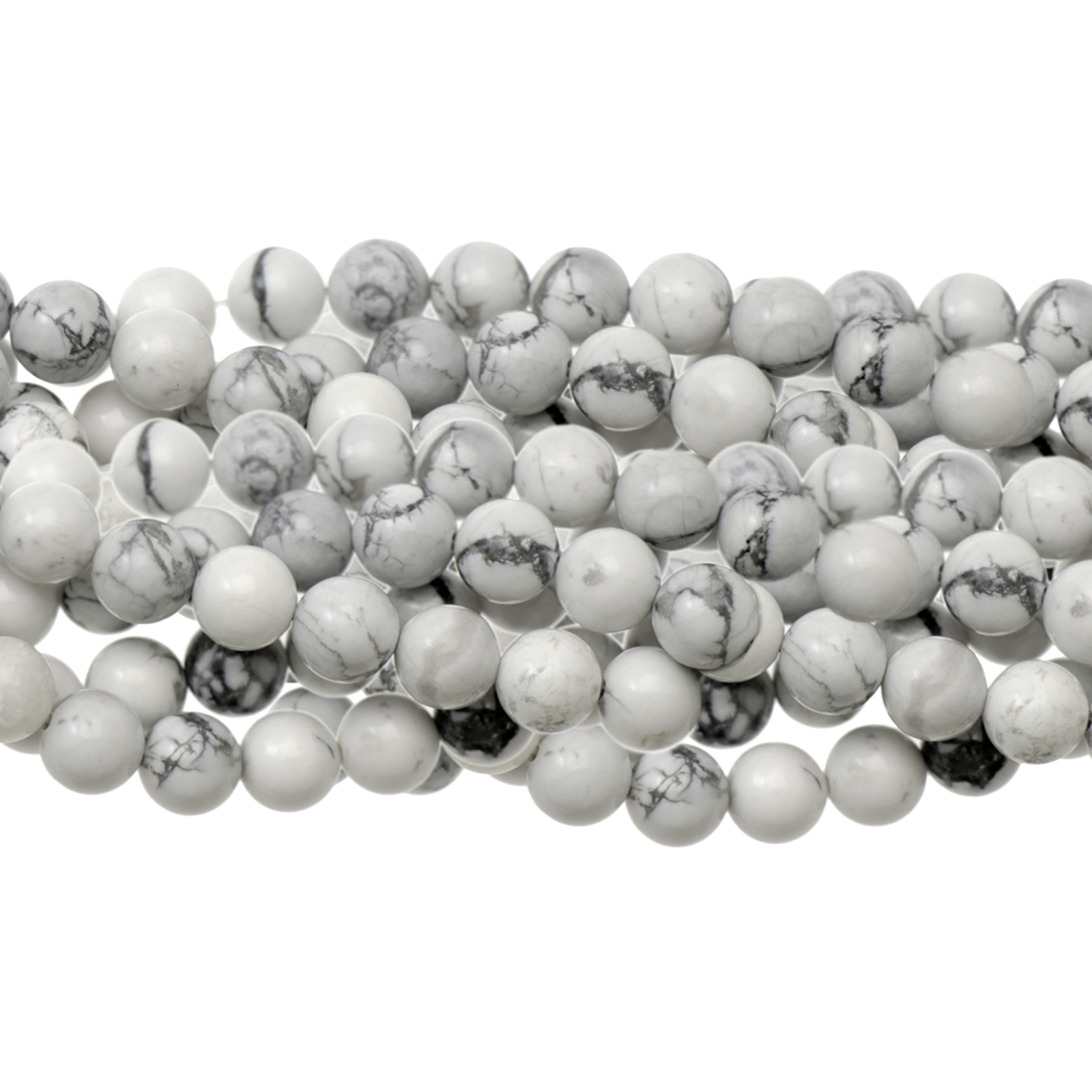 white howlite smooth round 4mm | 15/16-inch strand