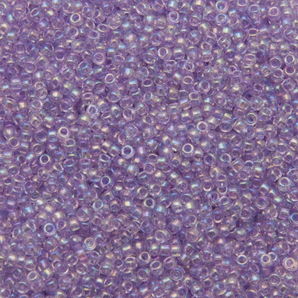 rocaille toho seed beads 15/0 - transparent rainbow foxglove (477d) | 10gr