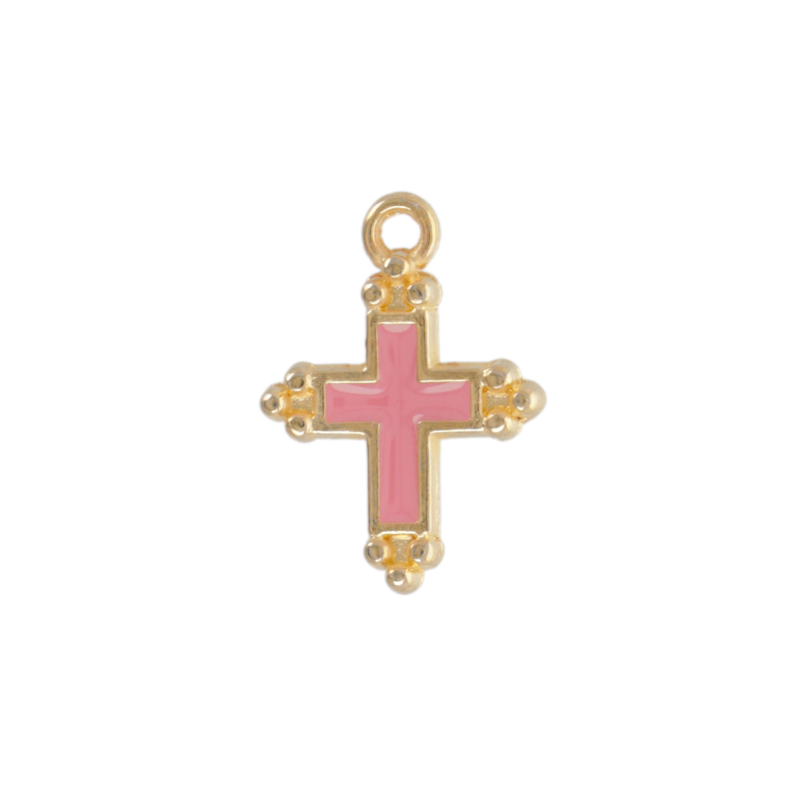 anhänger kruz emailliert rosa 14x12mm | 2st