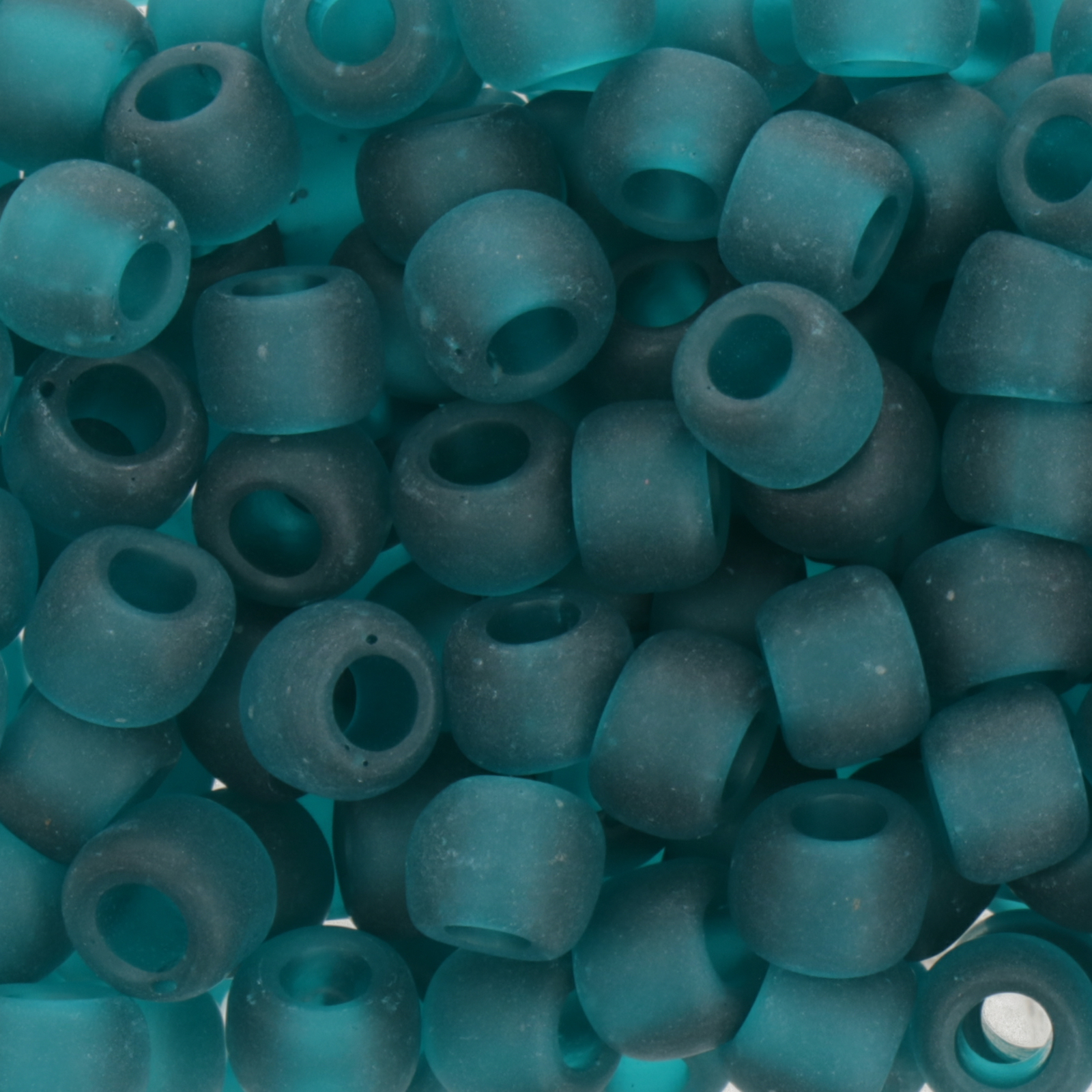 rocaille toho seed beads 3/0 transparent frosted teal (7bdf) | 10gr