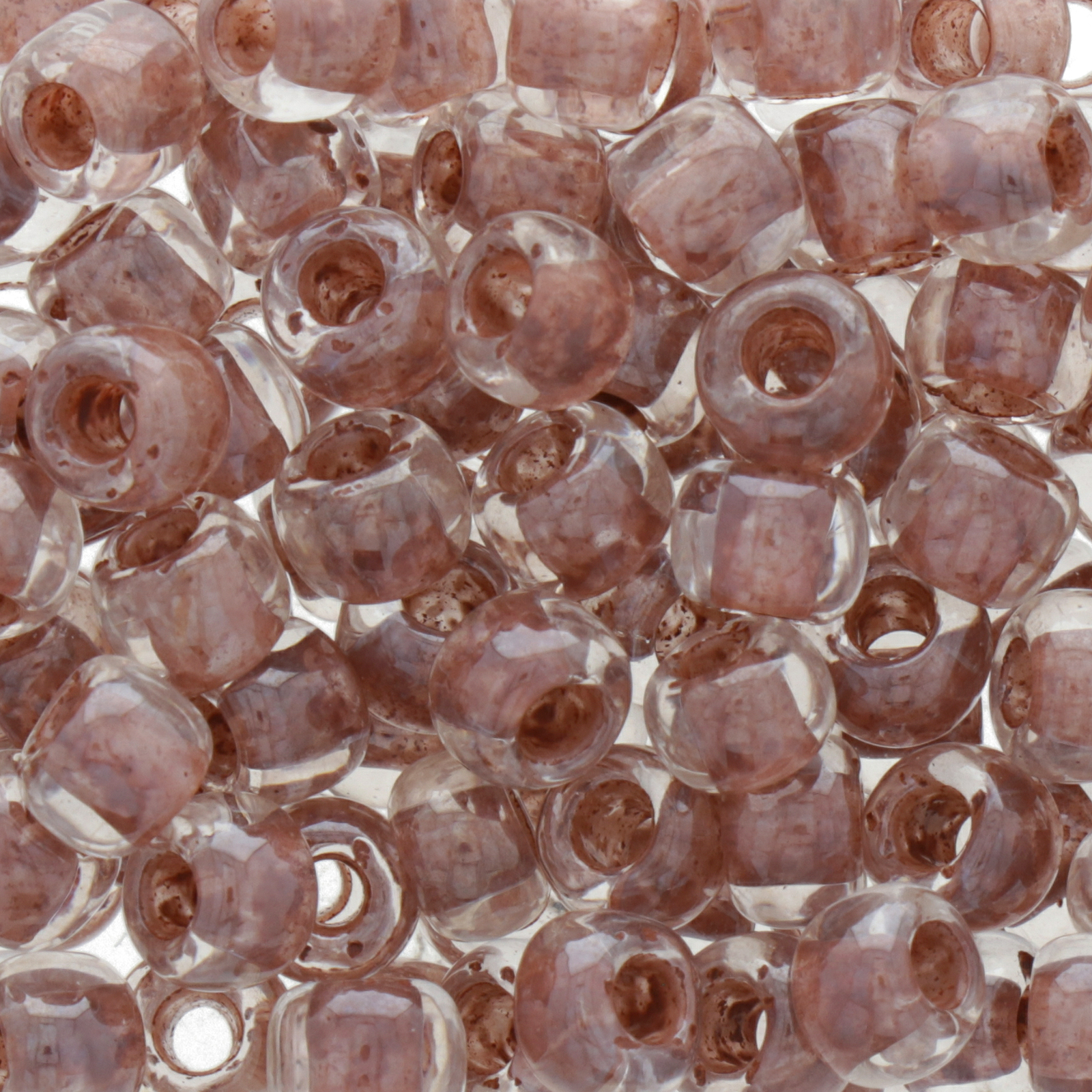 rocaille toho seed beads 3/0 inside-color crystal/antique plum lined (1071) | 10gr