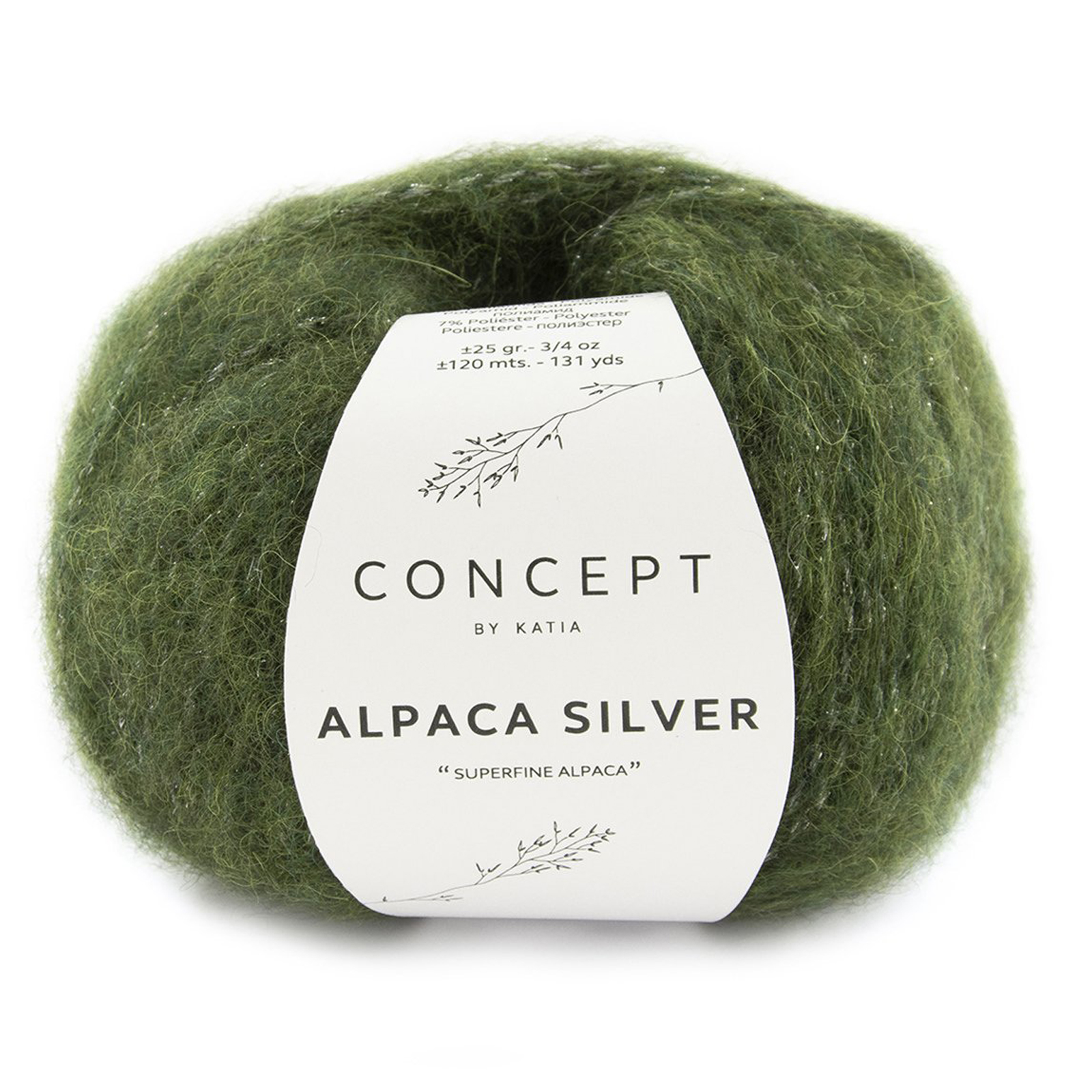 katia alpaca silver - dark green (272) - 25gr (120mt) | 1pc