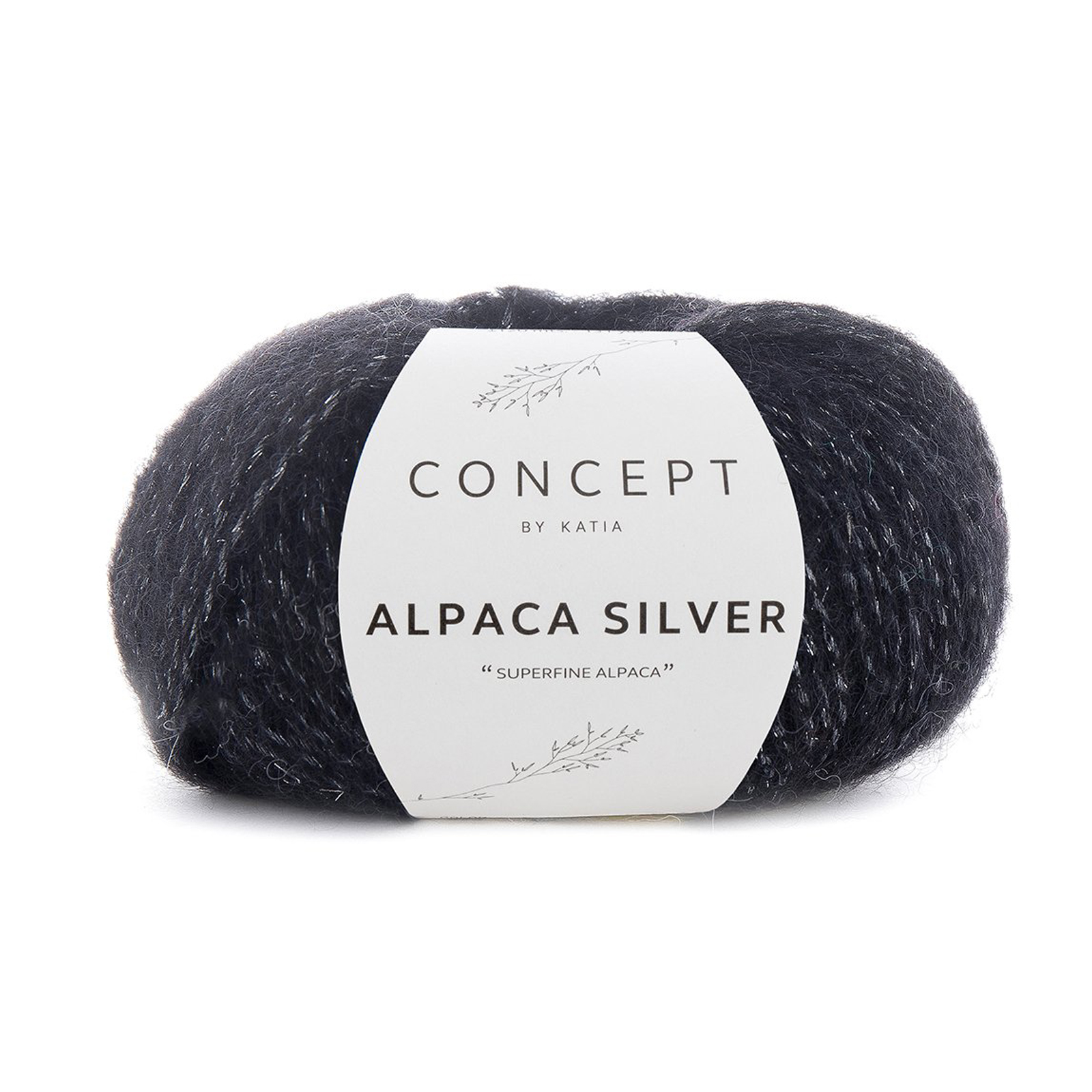 katia alpaca silver - black (263) - 25gr (120mt) | 1pc