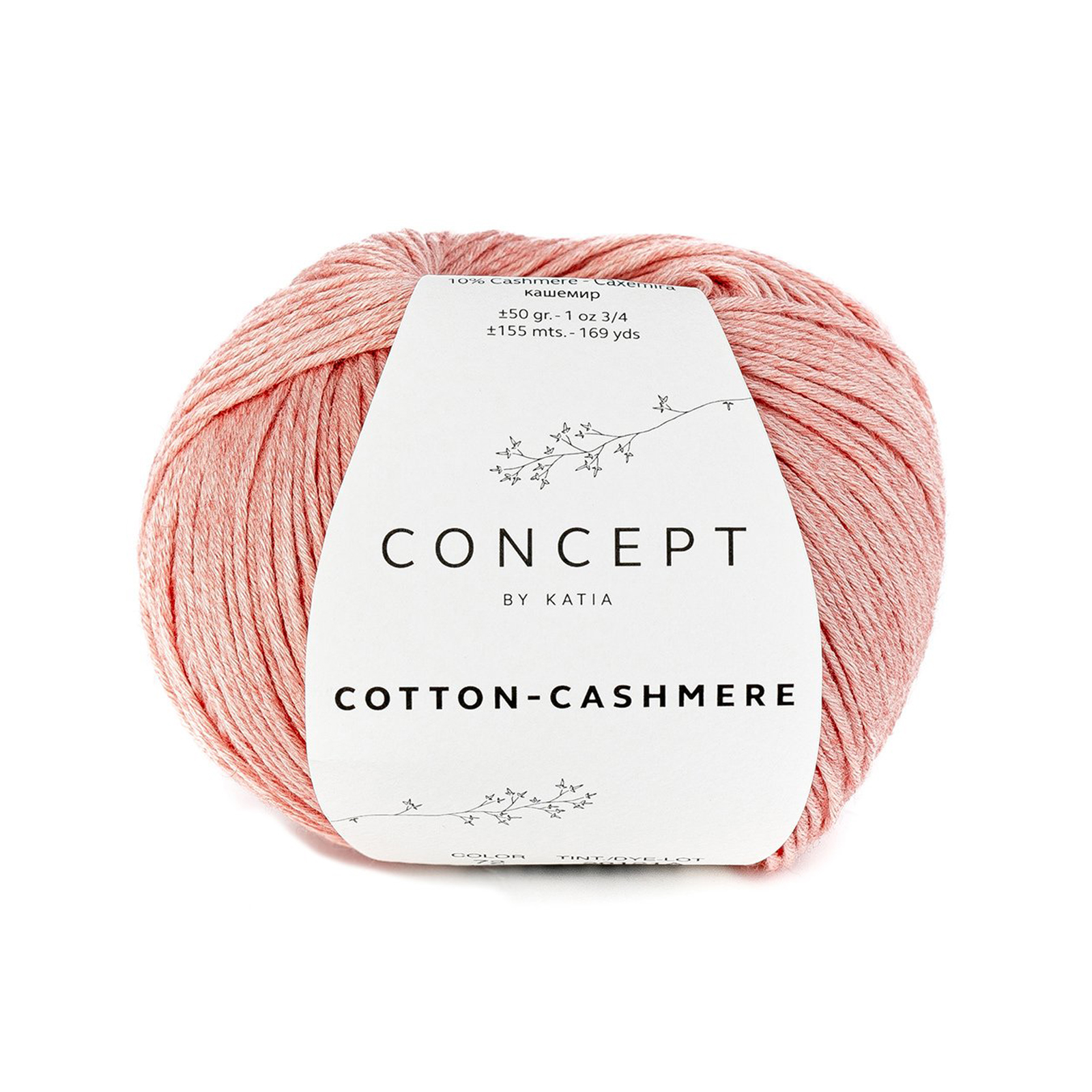 katia cotton cashmere - salmon (72) - 50gr (155mt) | 1pc