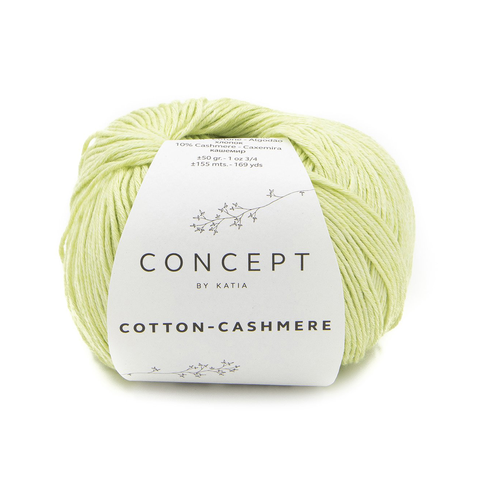 katia cotton cashmere - lime (76) - 50gr (155mt) | 1pc