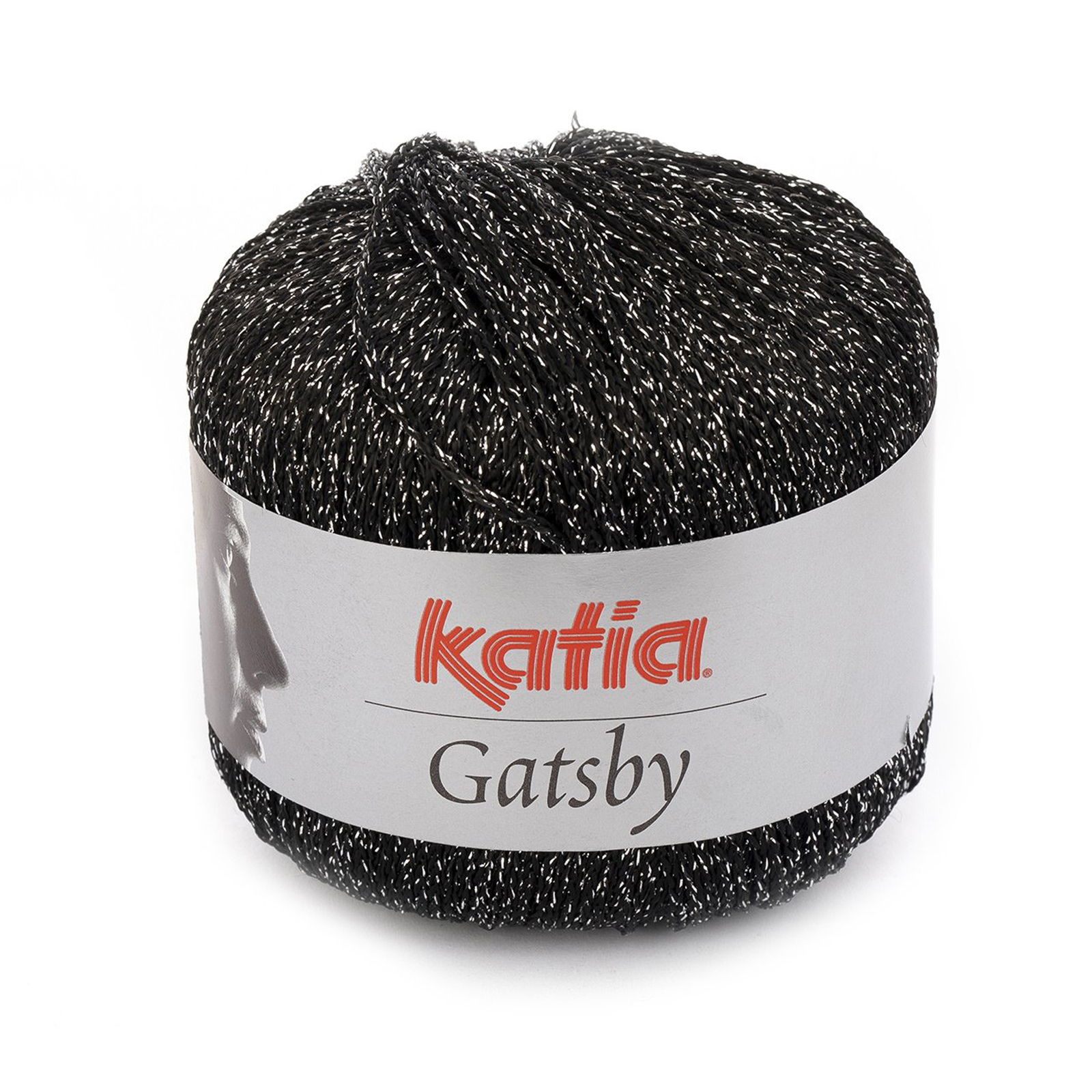 katia gatsby - black/silver (88502) - 50gr (118mt) | 1pc