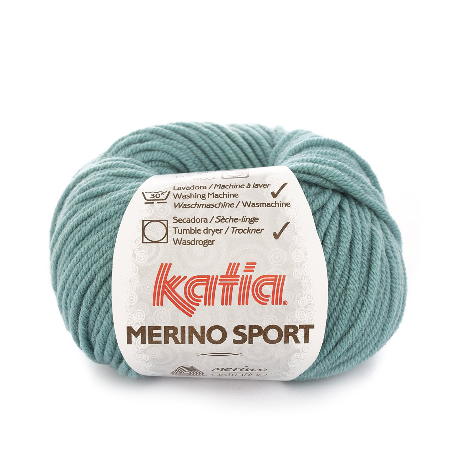 katia merino sport - grey blue (52) - 50gr (80mt) | 1pc