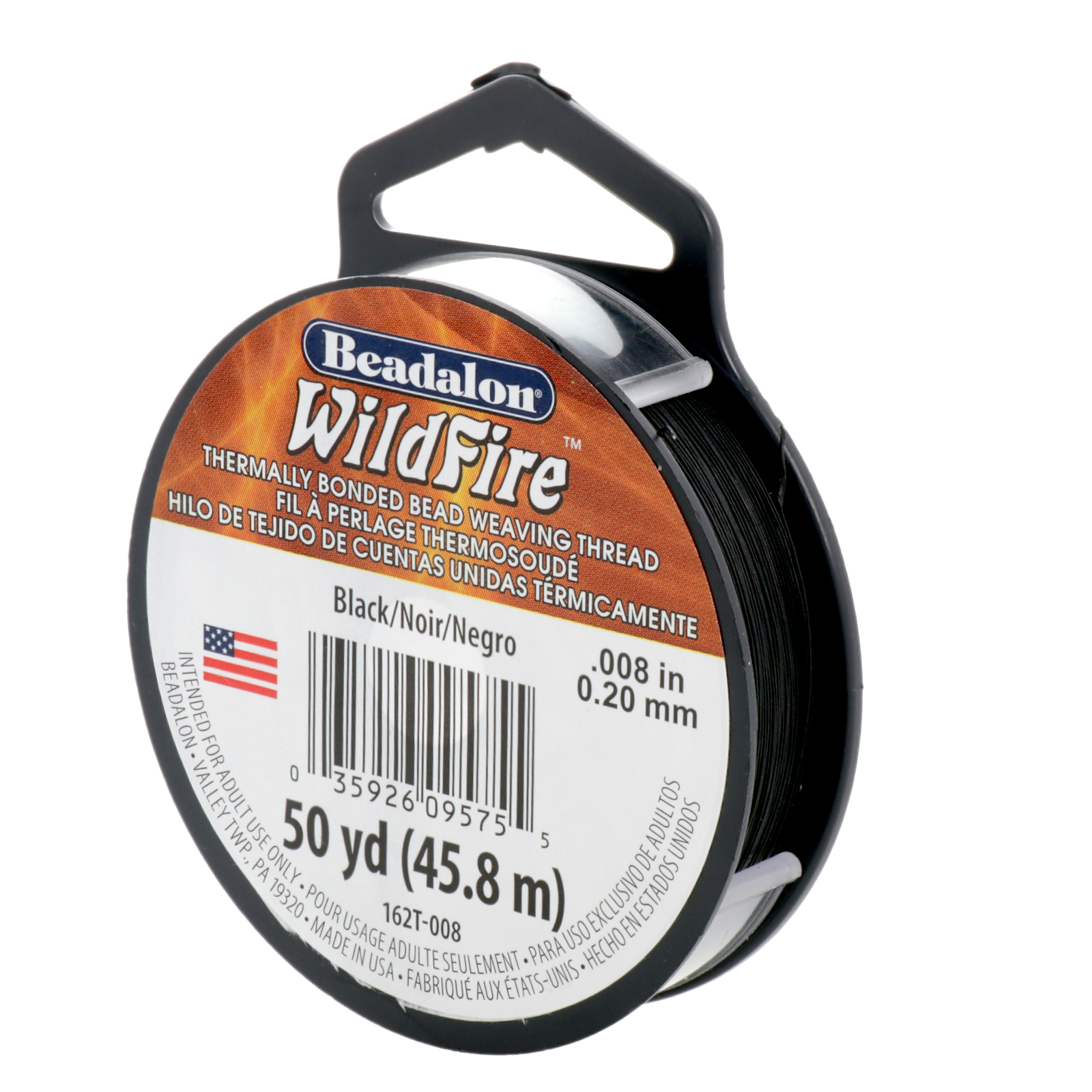 black wildfire beading thread - size 0,20mm - 45,8mt spool | 1pc