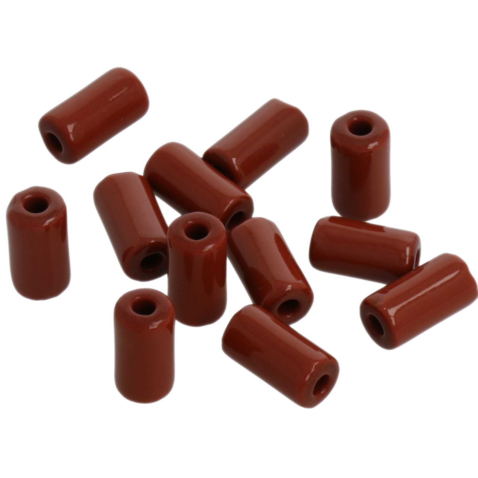 perlen rola preciosa opaque brown 10x5mm | 20gr
