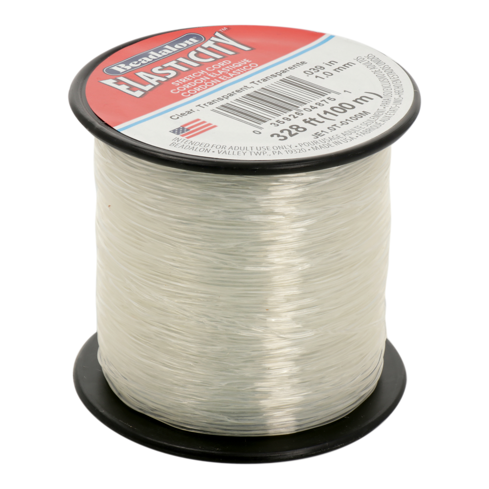 elasticity elastic cord clear - diameter 1mm - 100mt spool | 1pc