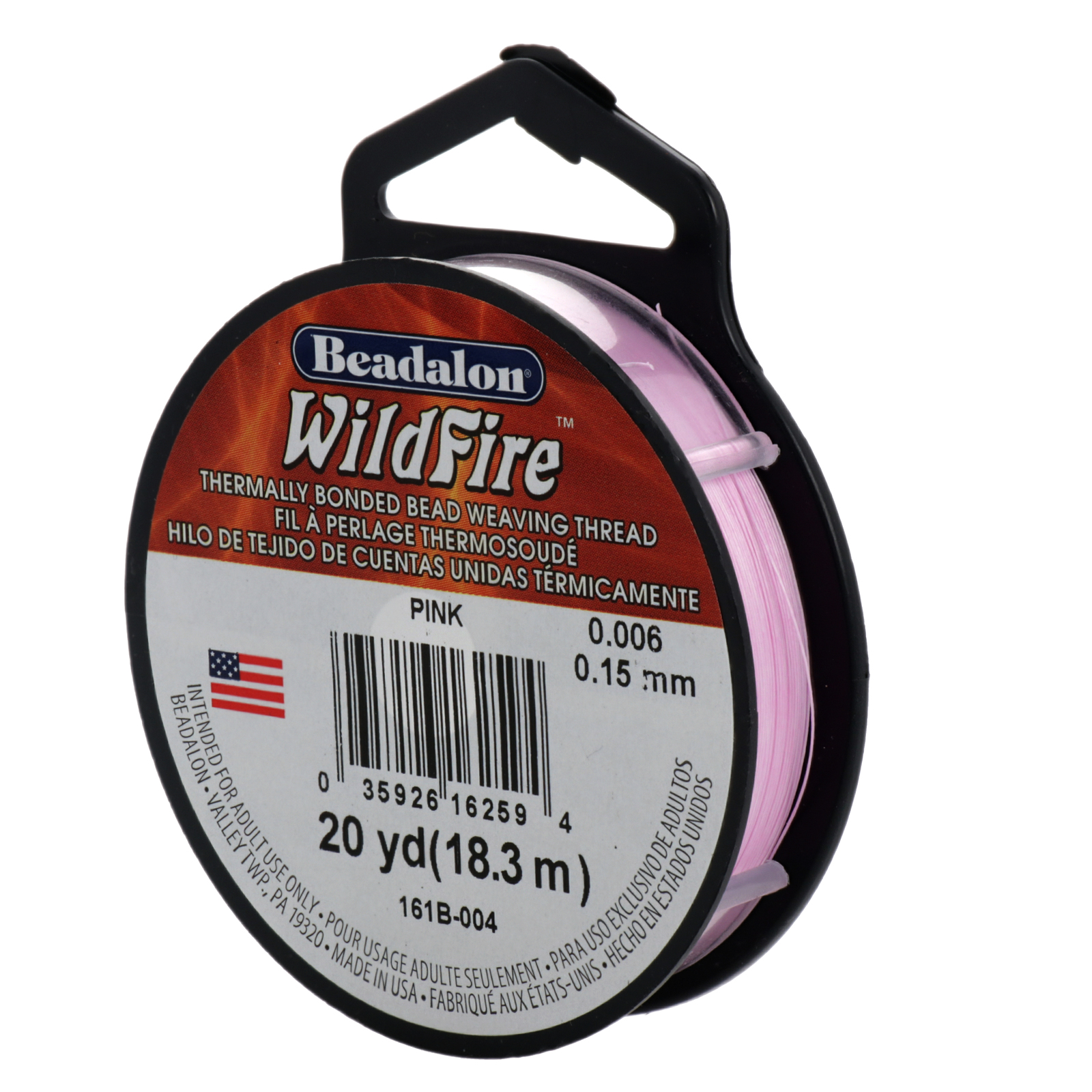 pink wildfire beading thread - size 0,15mm - 18,3mt spool | 1pc