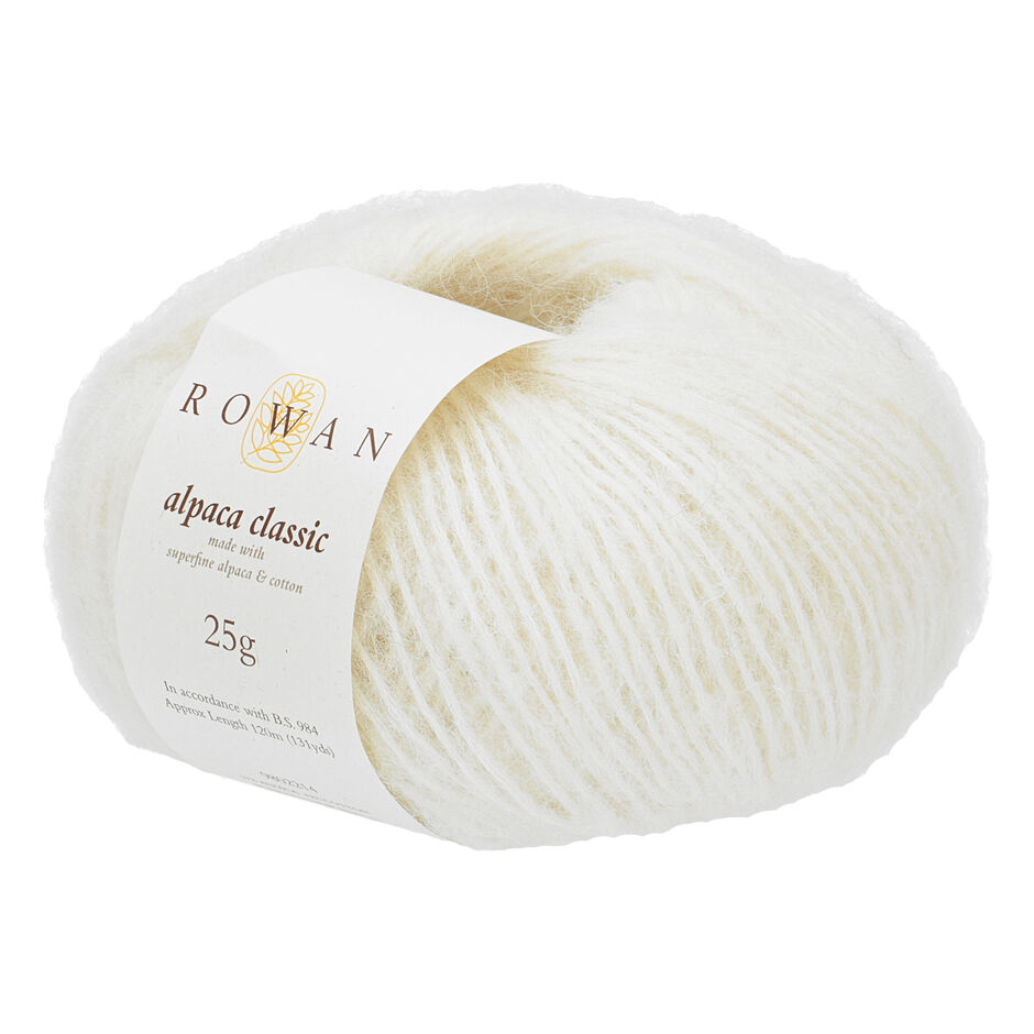 alpaca classic rowan - snowflake white (115) - 25gr (120mt) | 1st