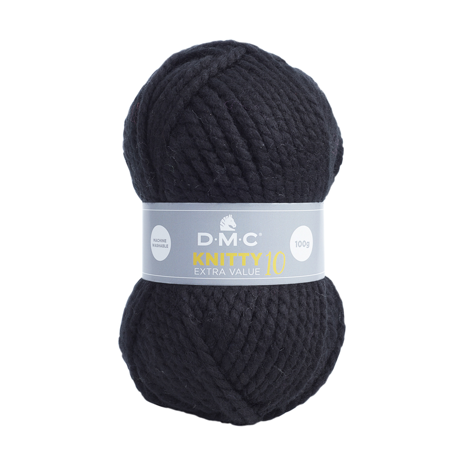 dmc knitty 10 - black (965) - 100gr (82mt) | 1pc