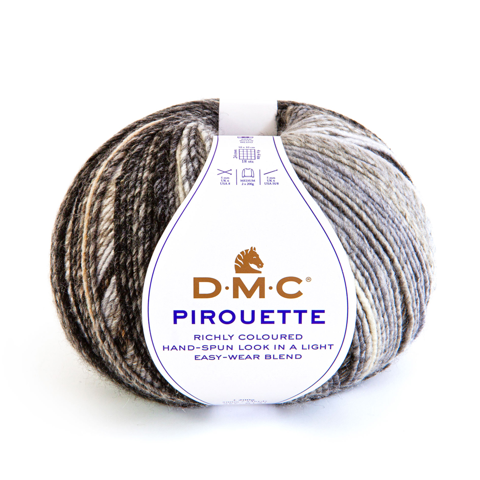 dmc pirouette - white/black (694) - 200gr (500mt) | 1pc