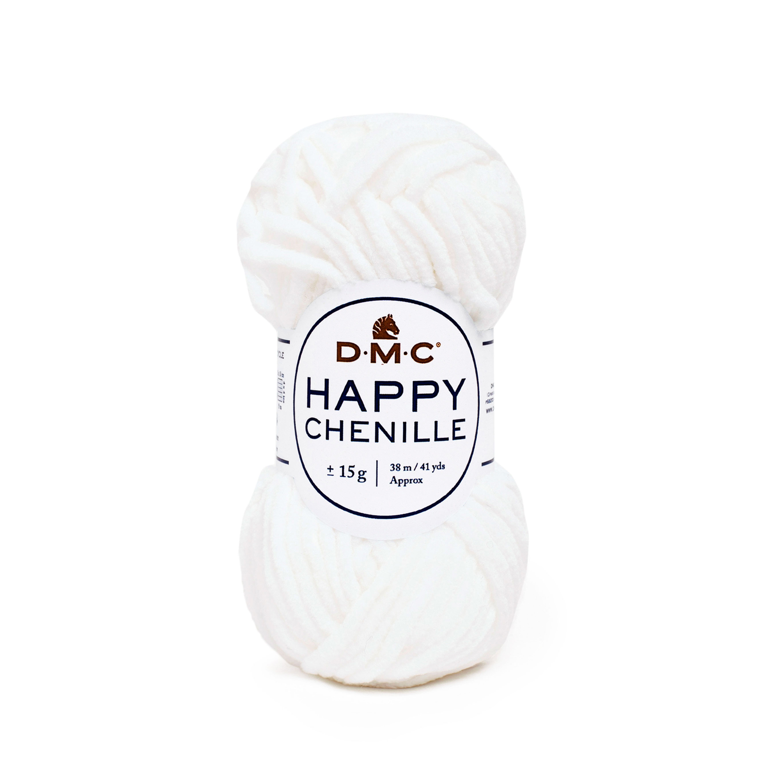 happy chenille dmc - white (20) - 15gr (38mt) | 1pc