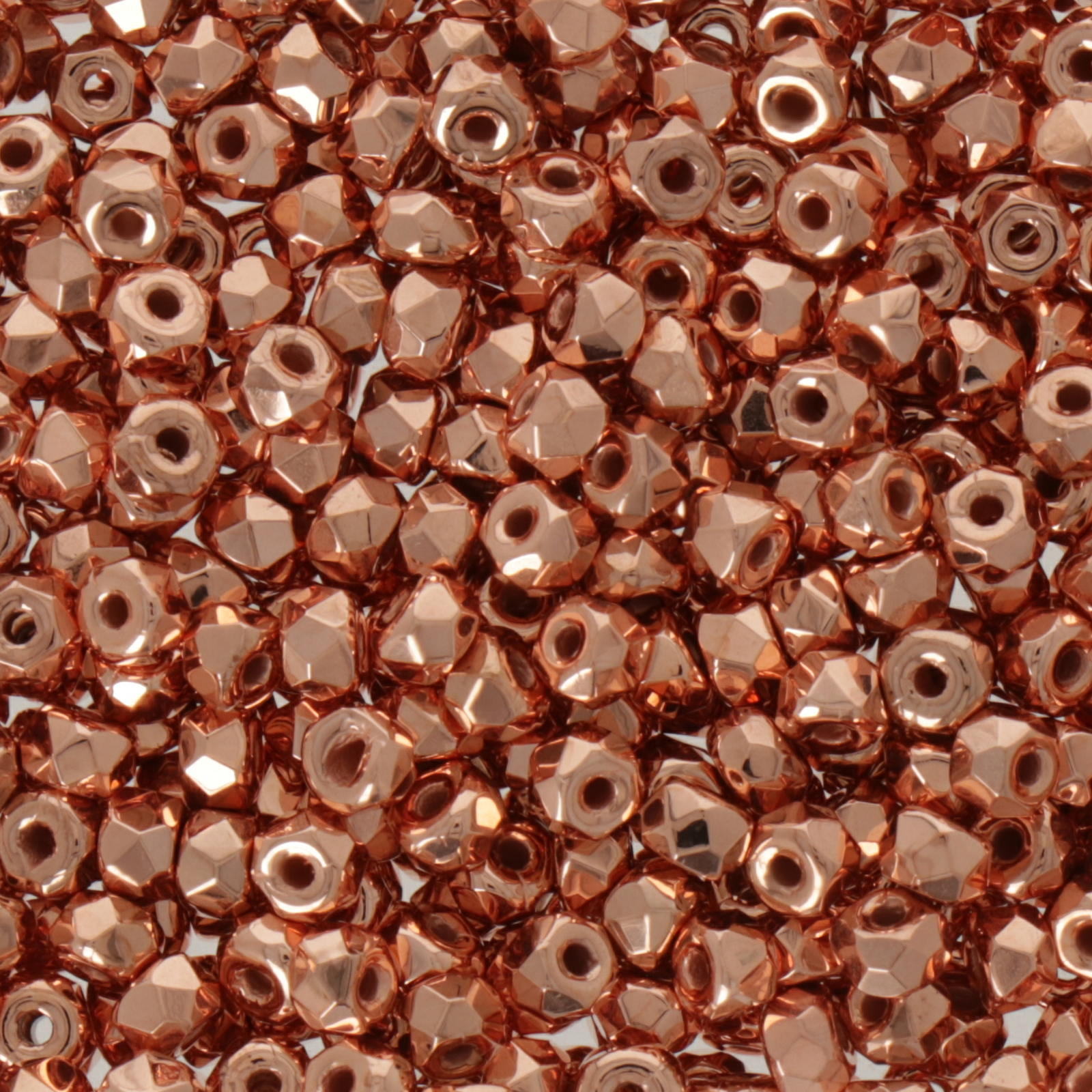 czech fire-polished micro spacer copper plate 3x2mm | 50pc