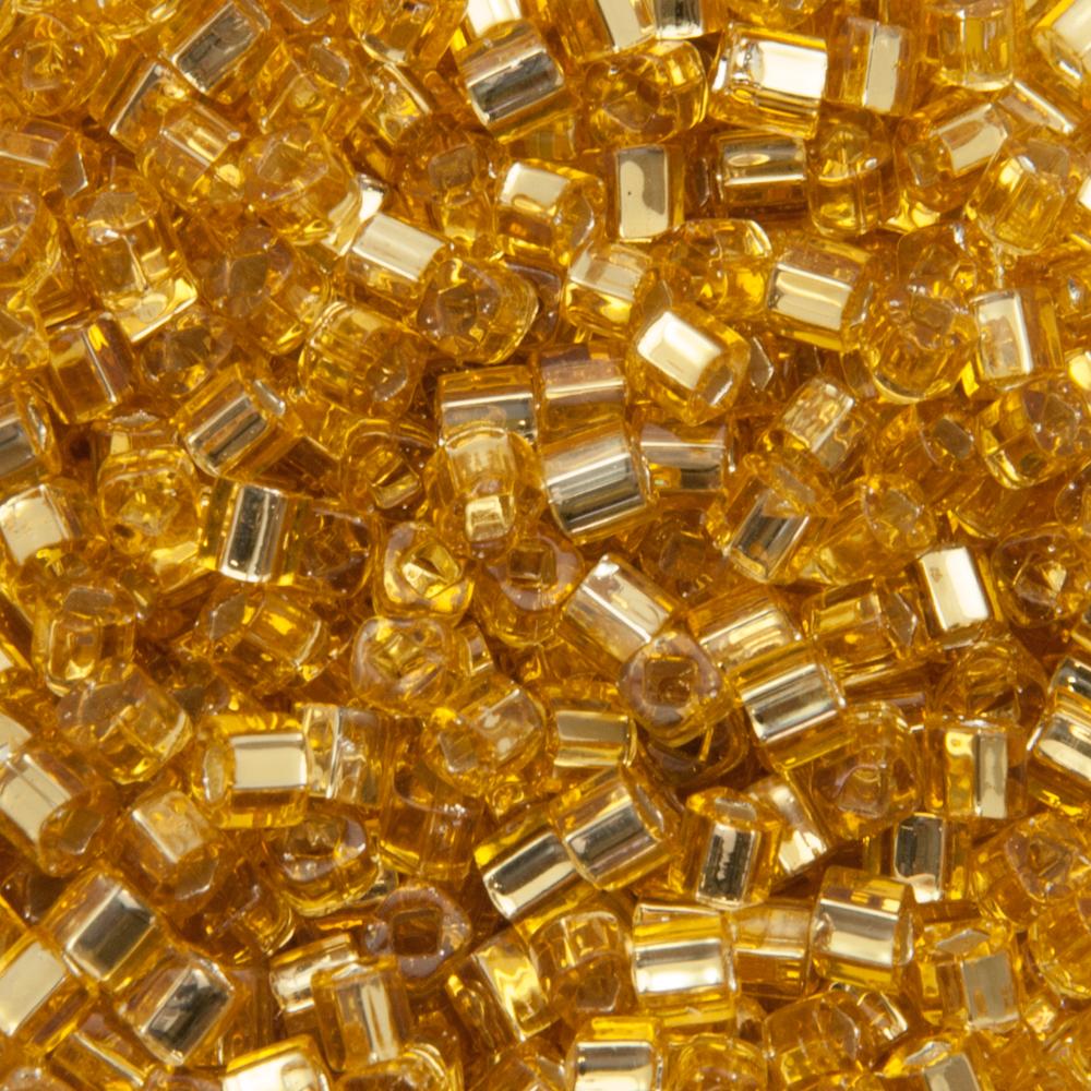 cube toho beads 3mm - silver-lined light topaz (22) | 10gr