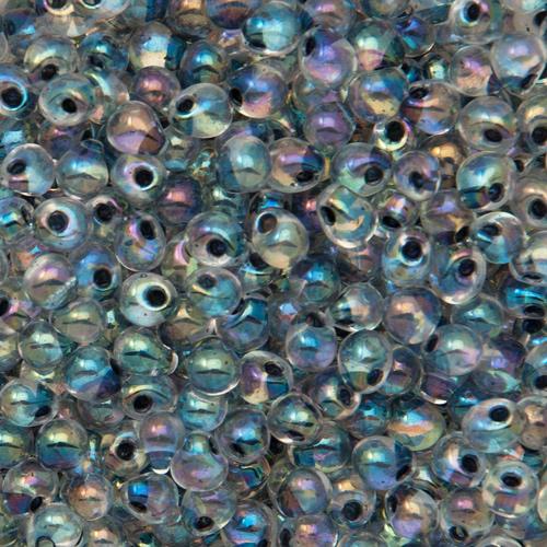 drops miyuki 3,4mm - black lined crystal rainbow | 10gr