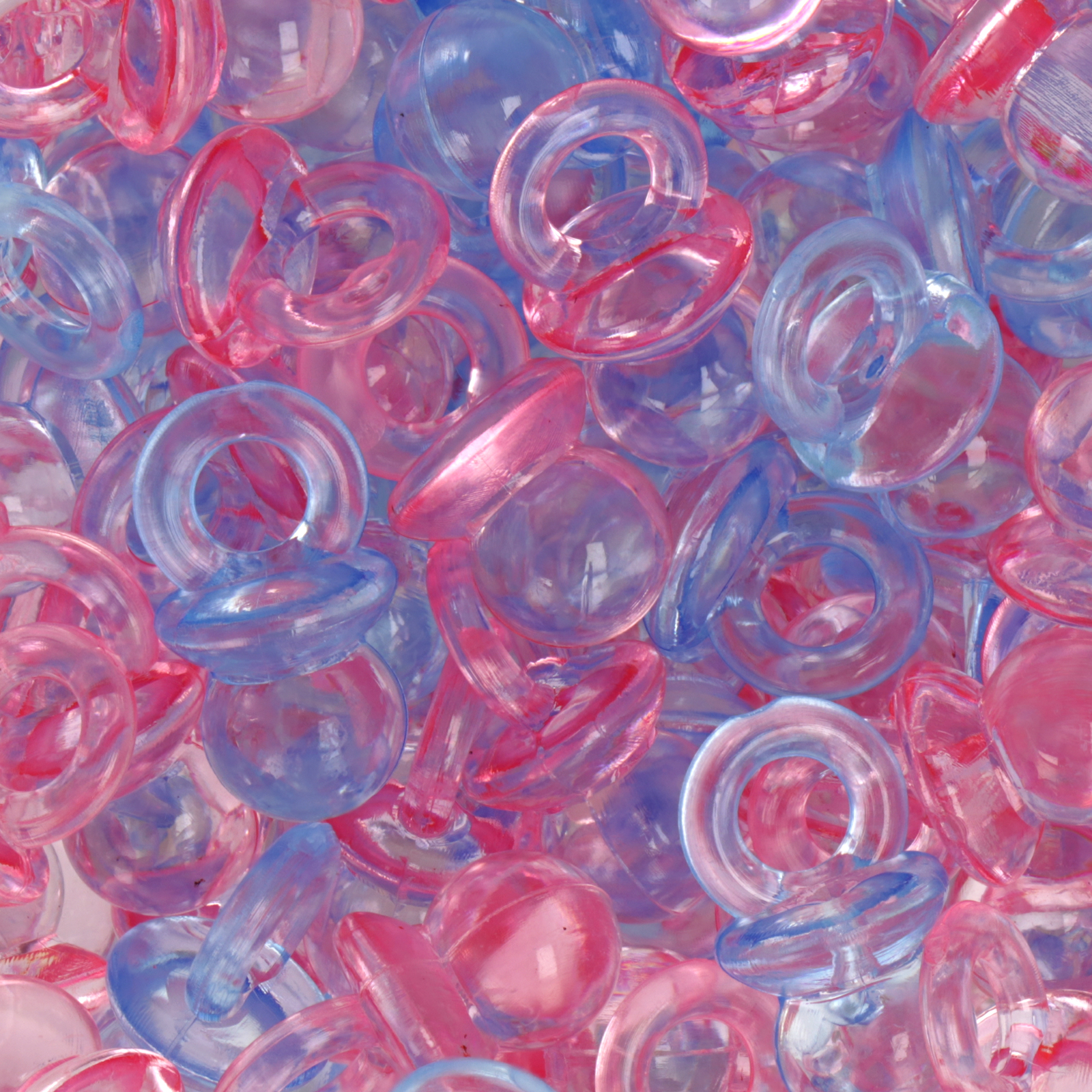candy acryl beads - multicolor pacifier pendant 20x10mm - 35pc aprox. | 25gr