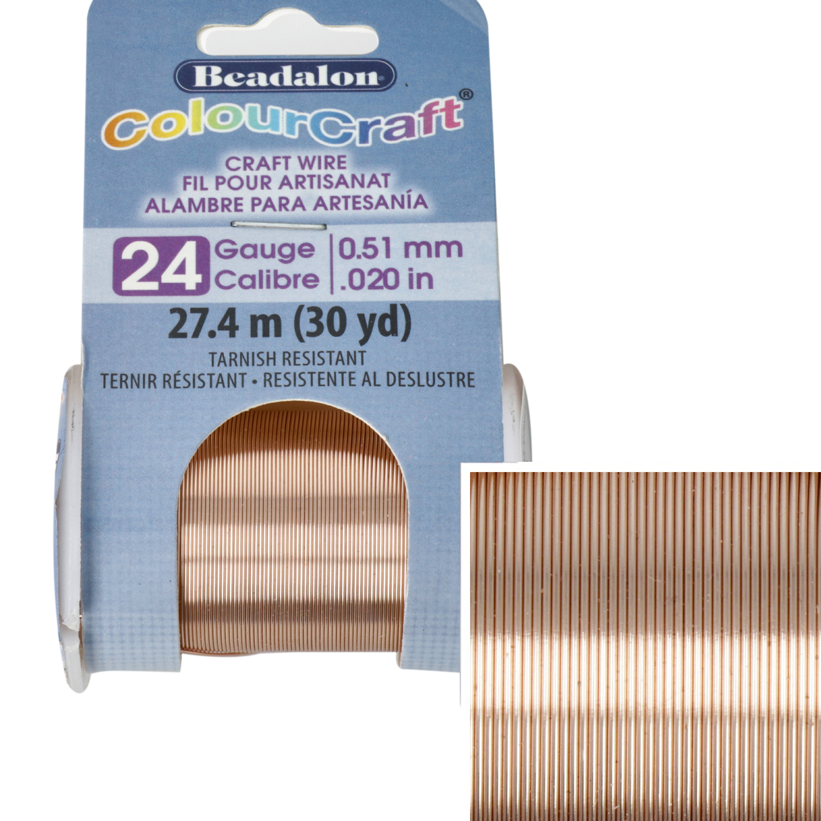 rose gold colourcraft - diameter 0,51mm - 27,4mt spool | 1pc