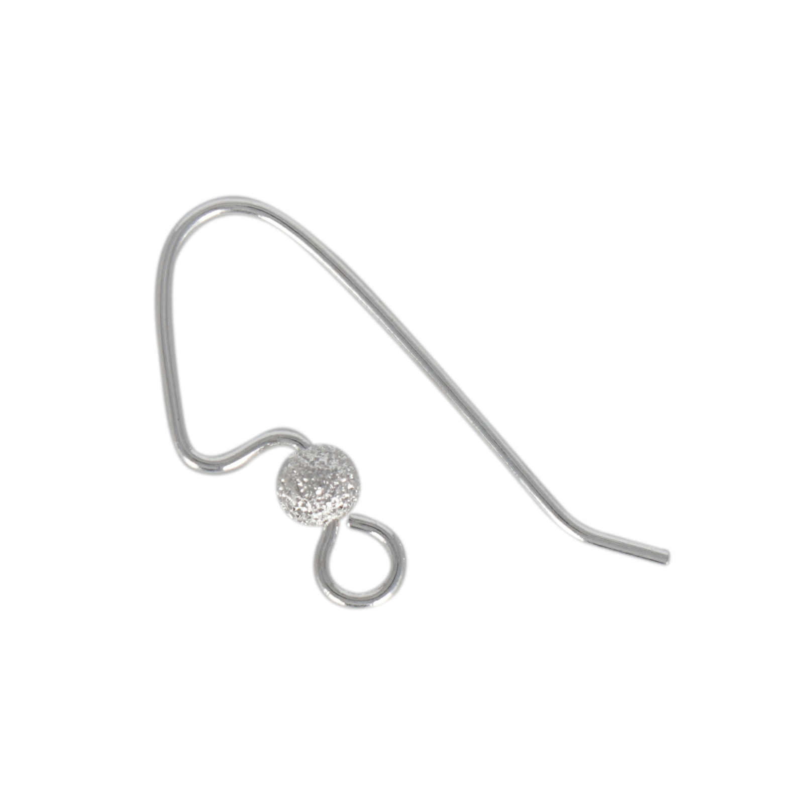 silver plated stardust 3mm ball french earwire 17mm | 12pc