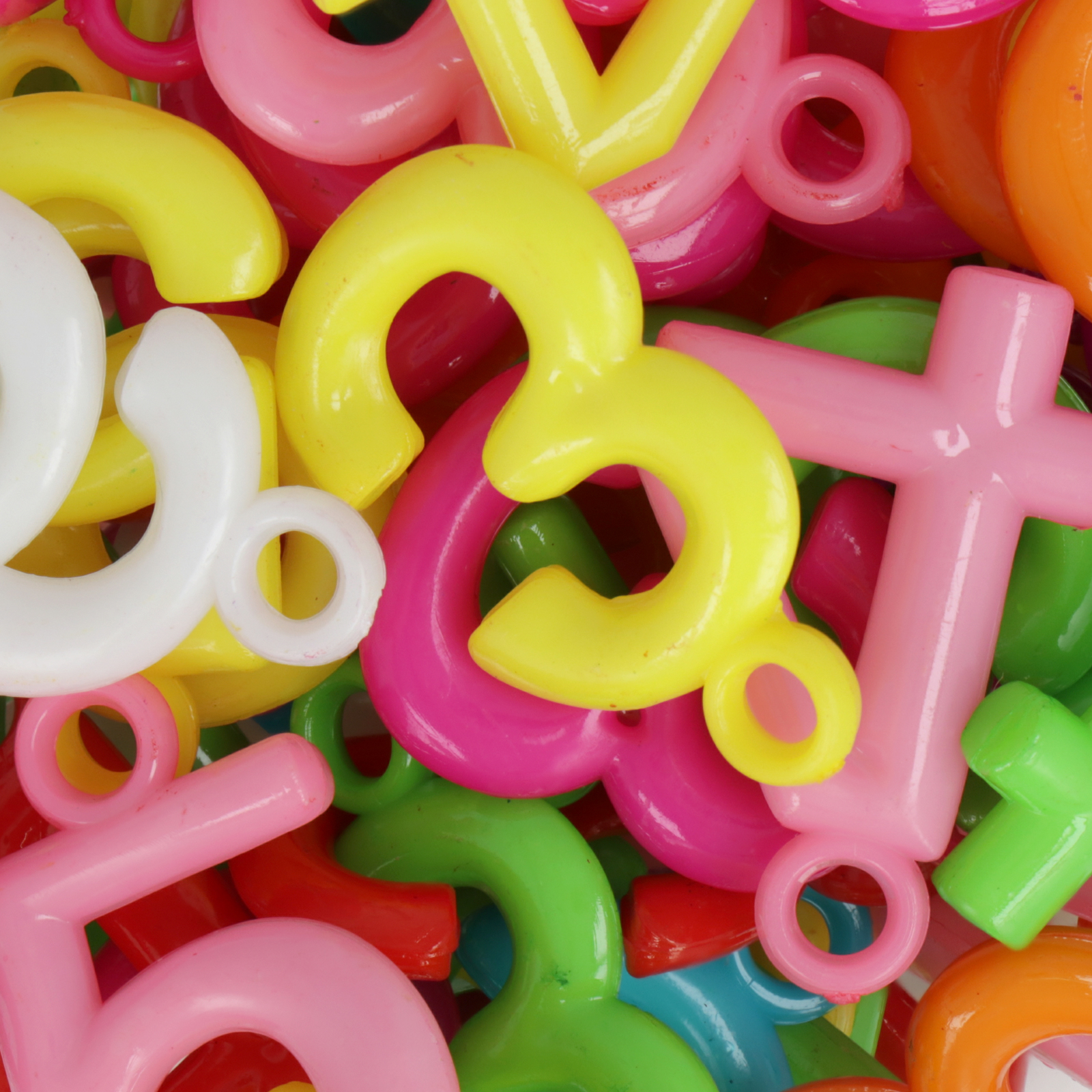 candy acryl beads - multicolor number pendant 30x20mm - 24pc aprox. | 25gr