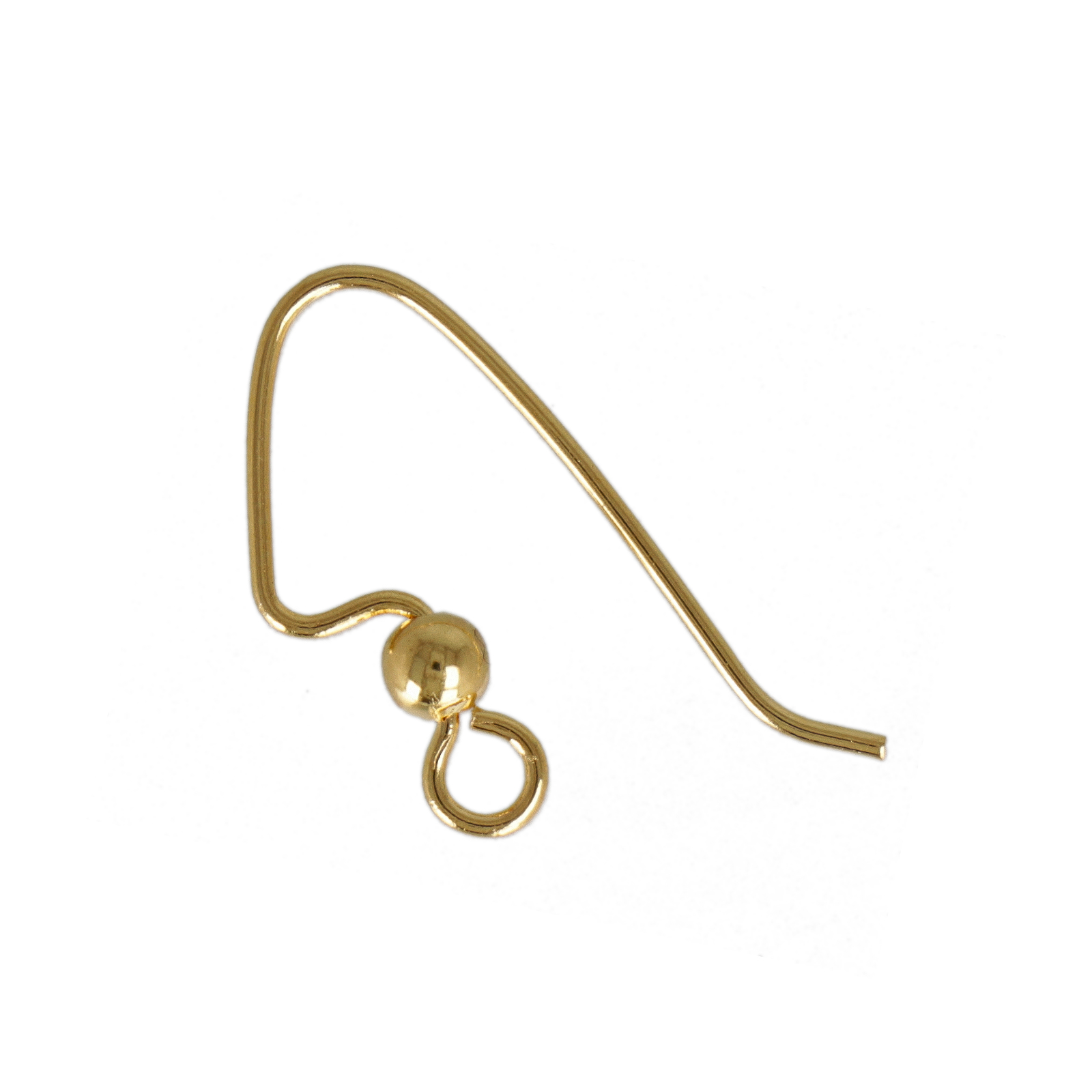 gold plated 3mm ball french earwire 17mm | 12pc