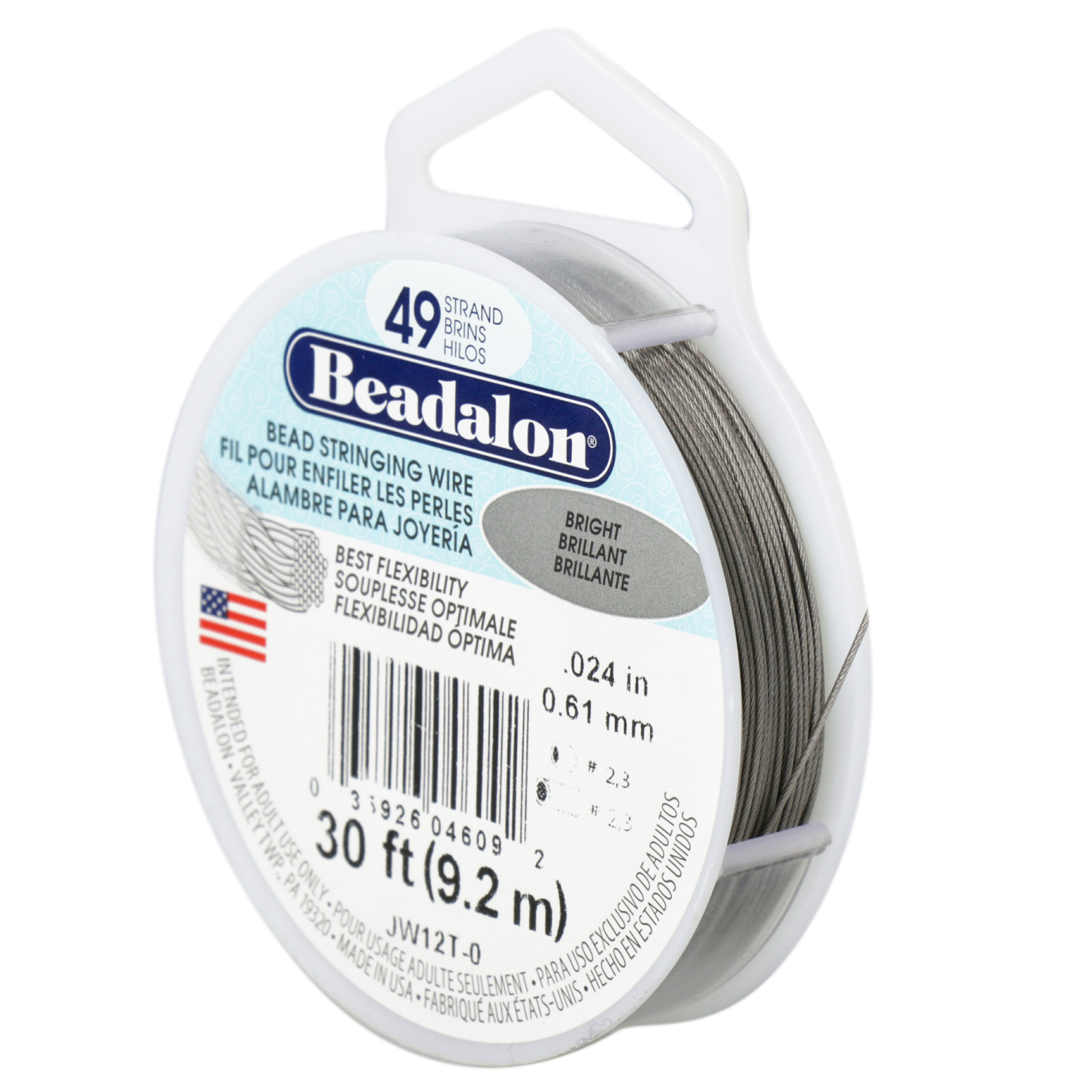 beadalon 49 strand beading wire - diameter 0,61mm - 9,2mt spool | 1pc